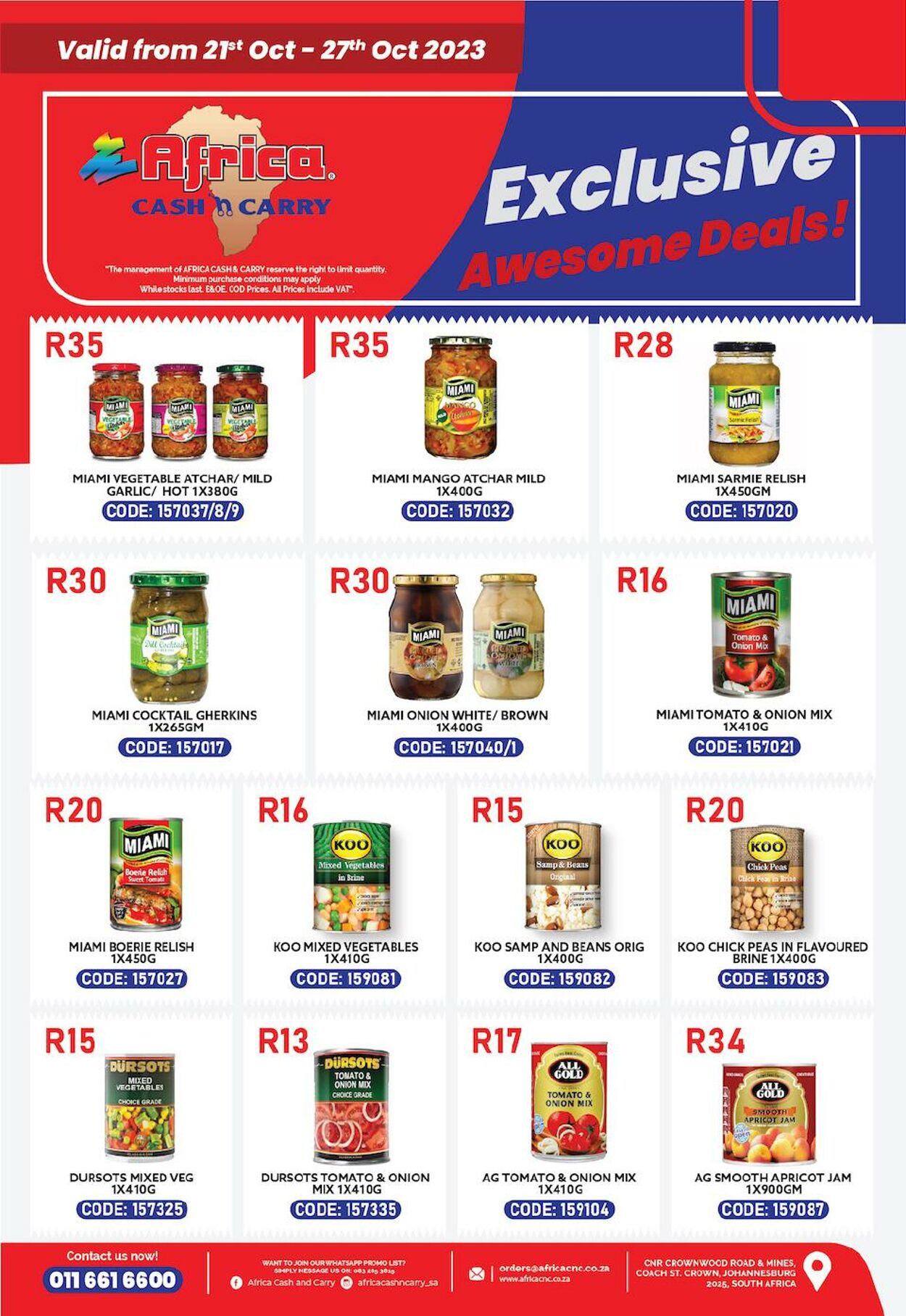 Special Africa Cash&Carry 23.10.2023 - 27.10.2023