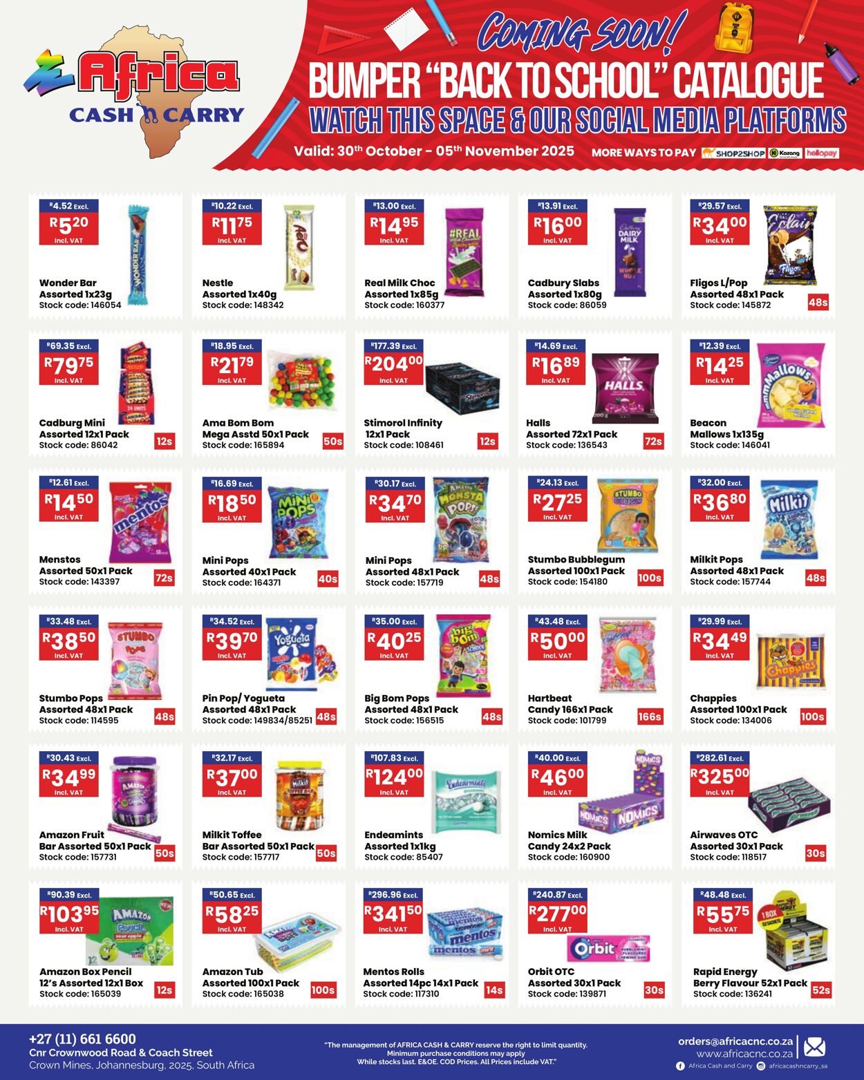 Special Africa Cash&Carry 30.10.2025 - 05.11.2025