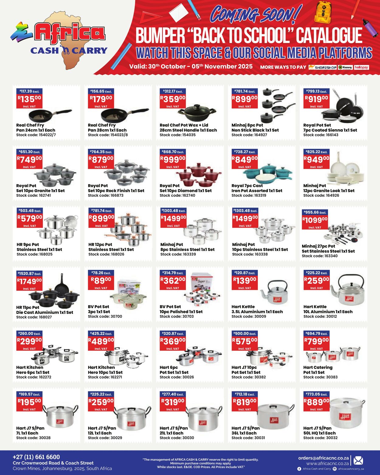 Special Africa Cash&Carry 30.10.2025 - 05.11.2025
