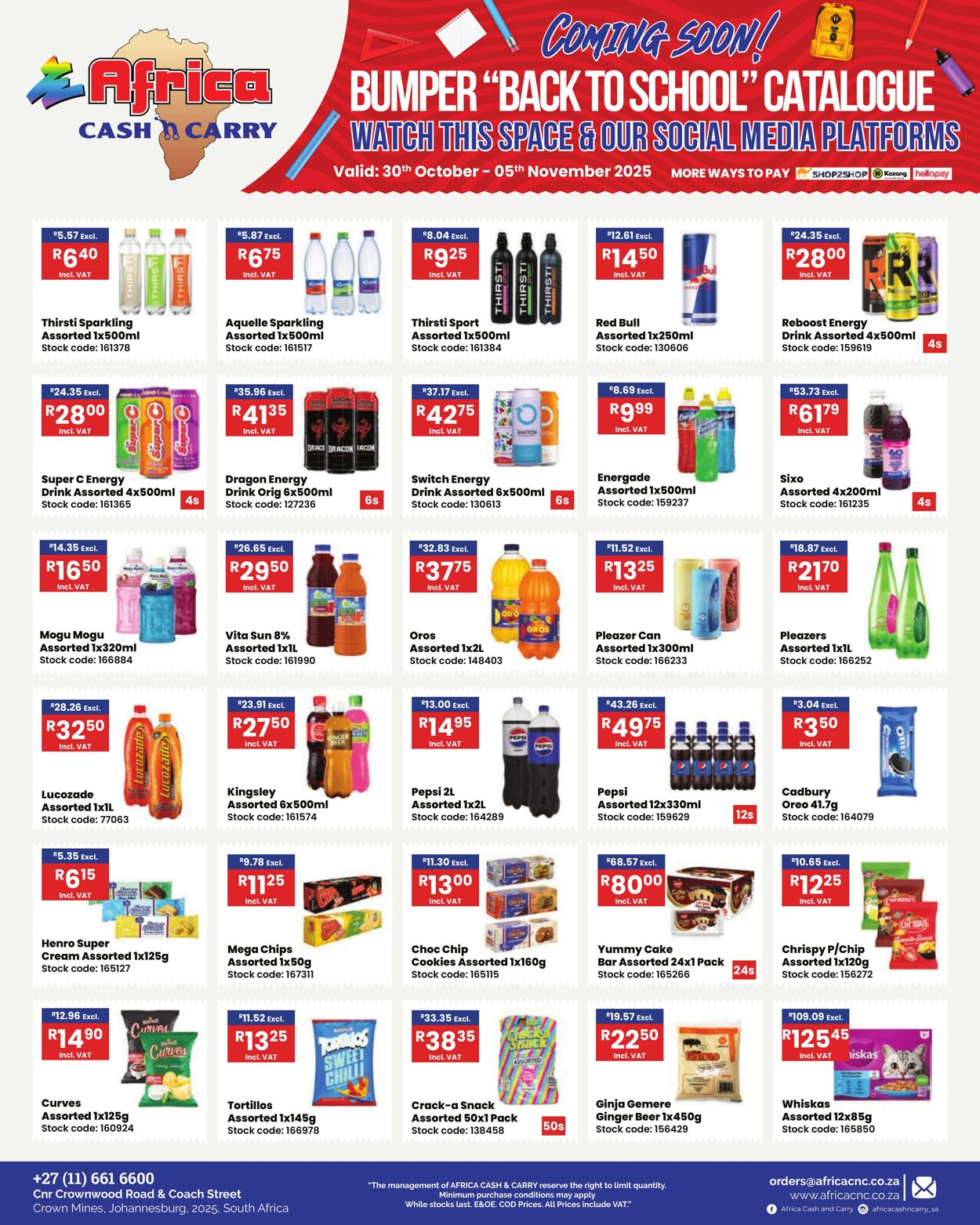 Special Africa Cash&Carry 30.10.2025 - 05.11.2025