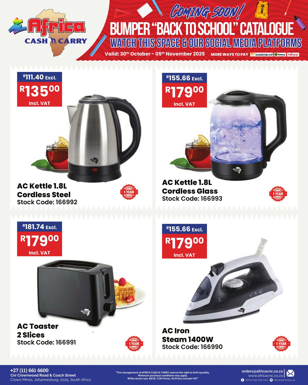 Special Africa Cash&Carry 30.10.2025 - 05.11.2025