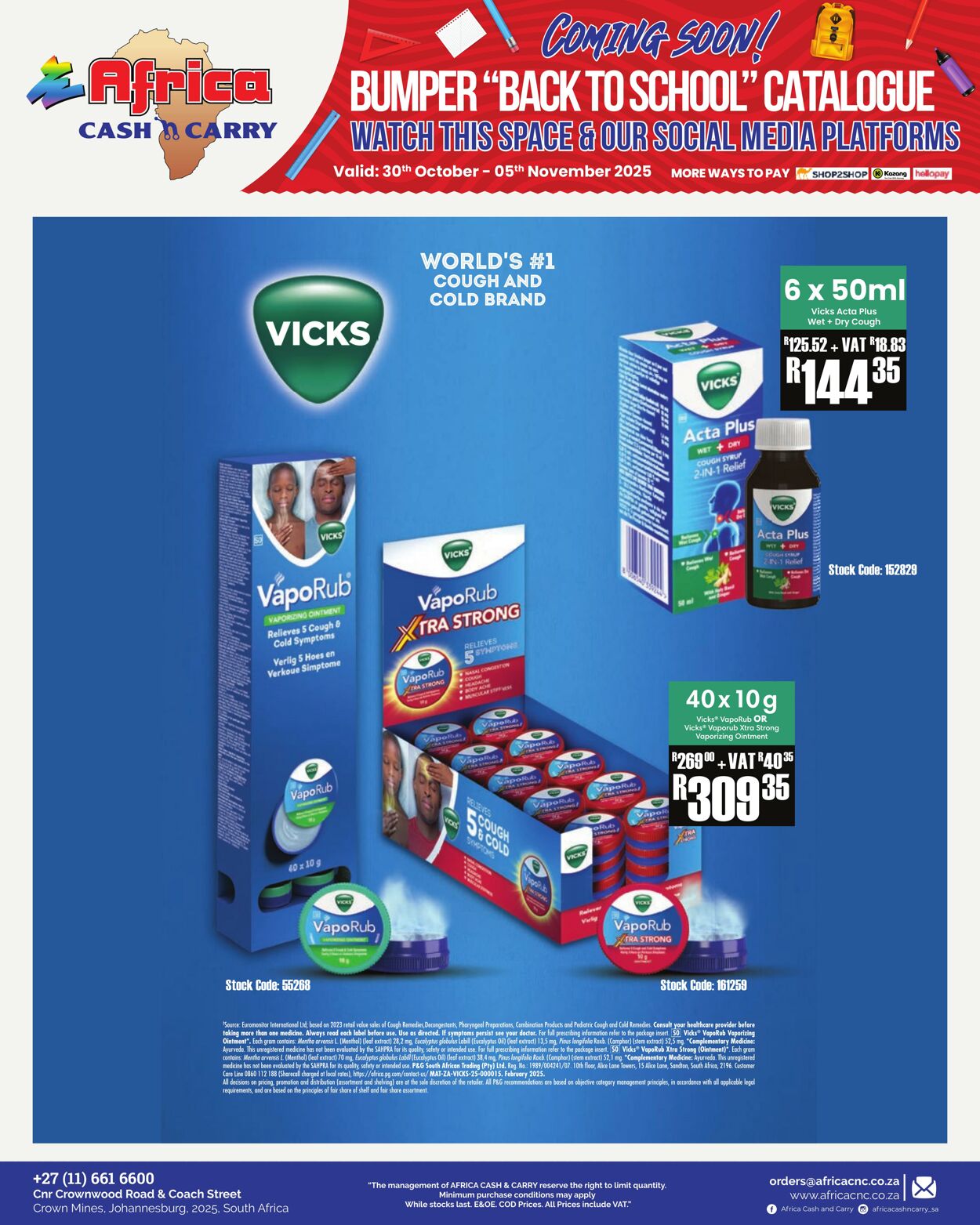 Special Africa Cash&Carry 30.10.2025 - 05.11.2025