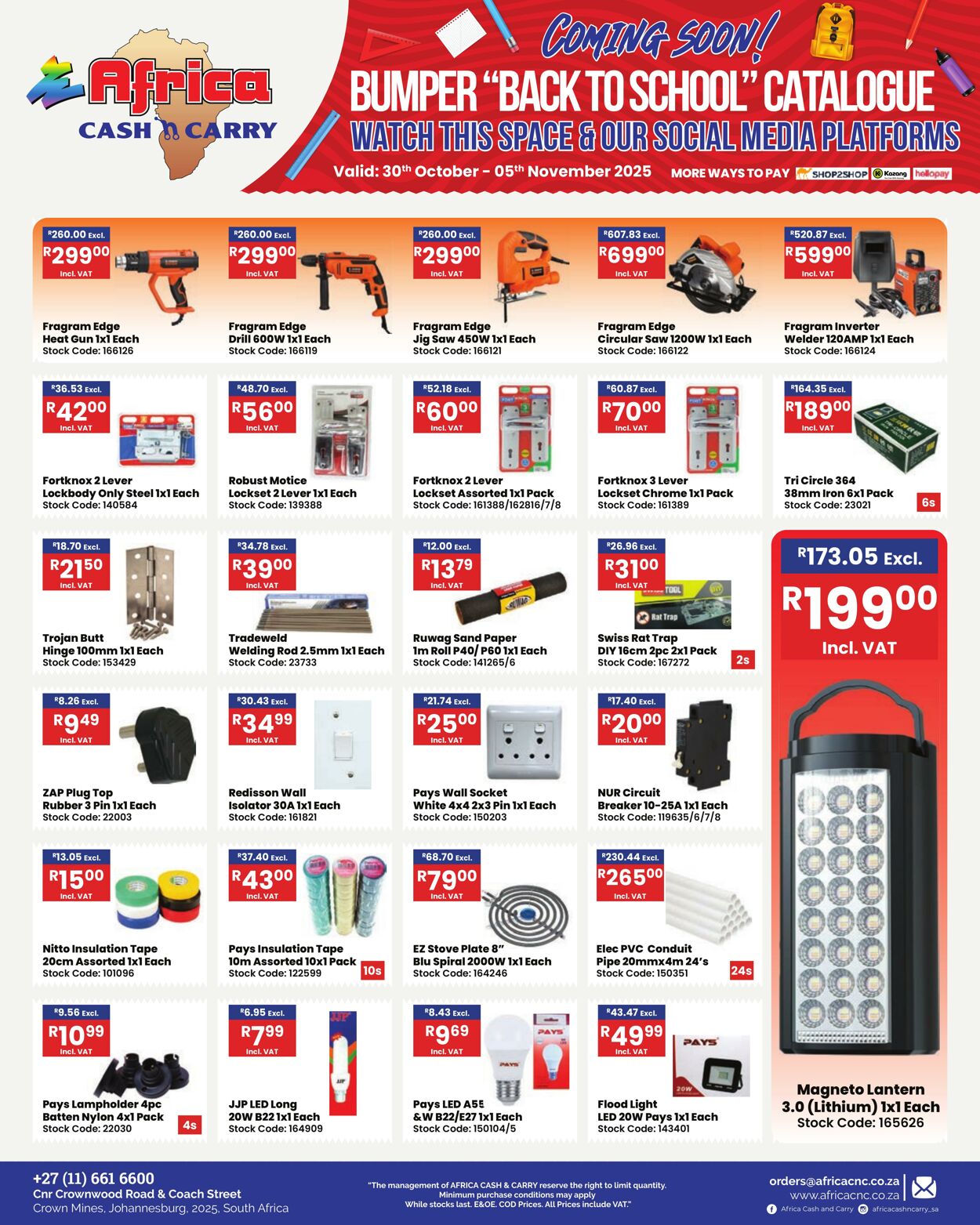 Special Africa Cash&Carry 30.10.2025 - 05.11.2025