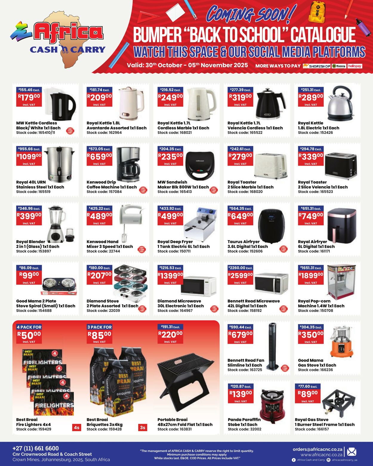 Special Africa Cash&Carry 30.10.2025 - 05.11.2025