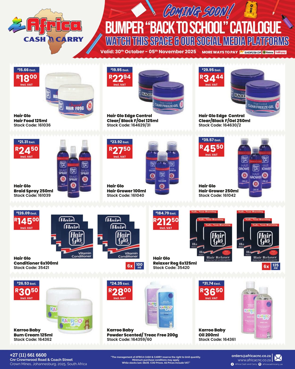 Special Africa Cash&Carry 30.10.2025 - 05.11.2025