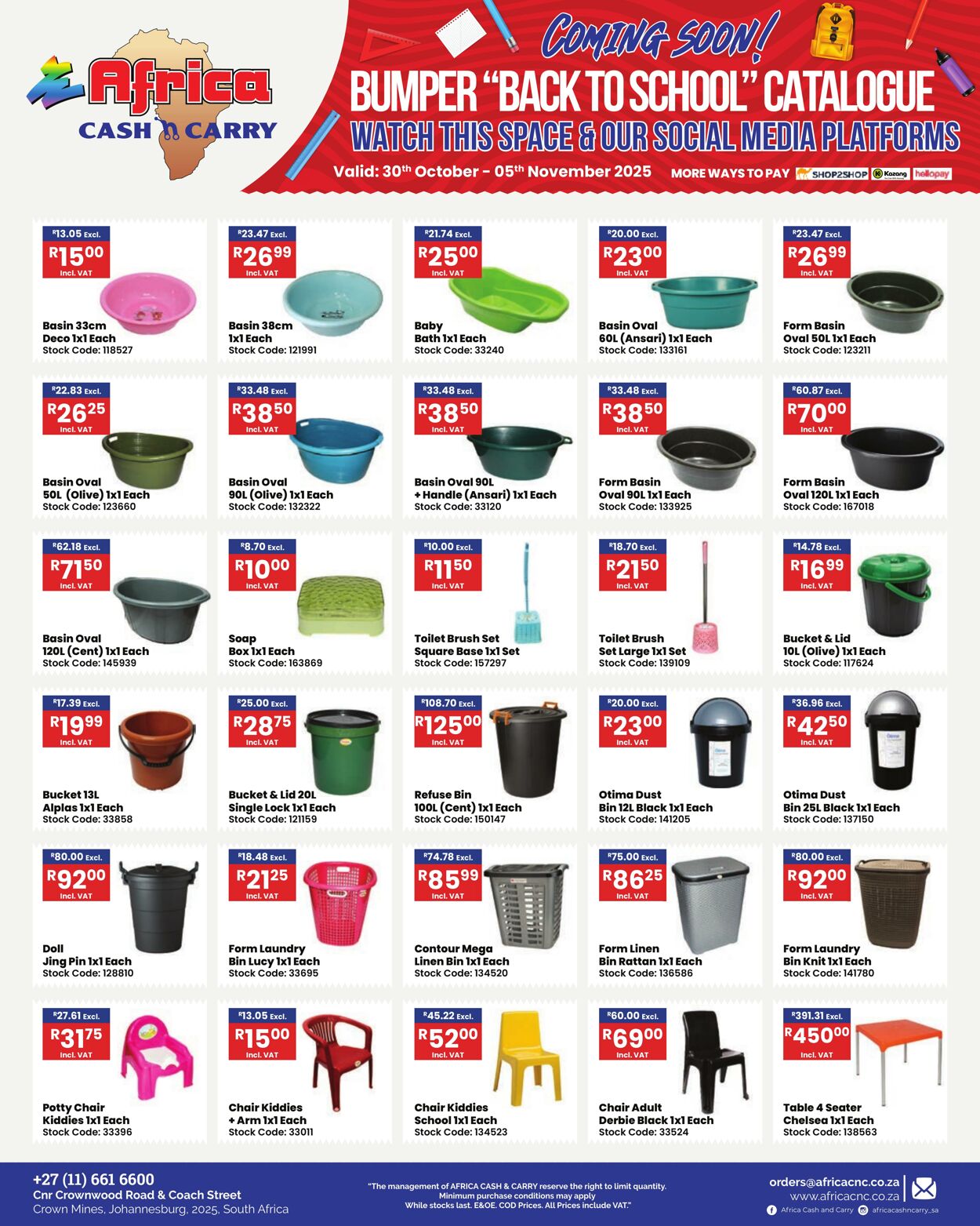 Special Africa Cash&Carry 30.10.2025 - 05.11.2025