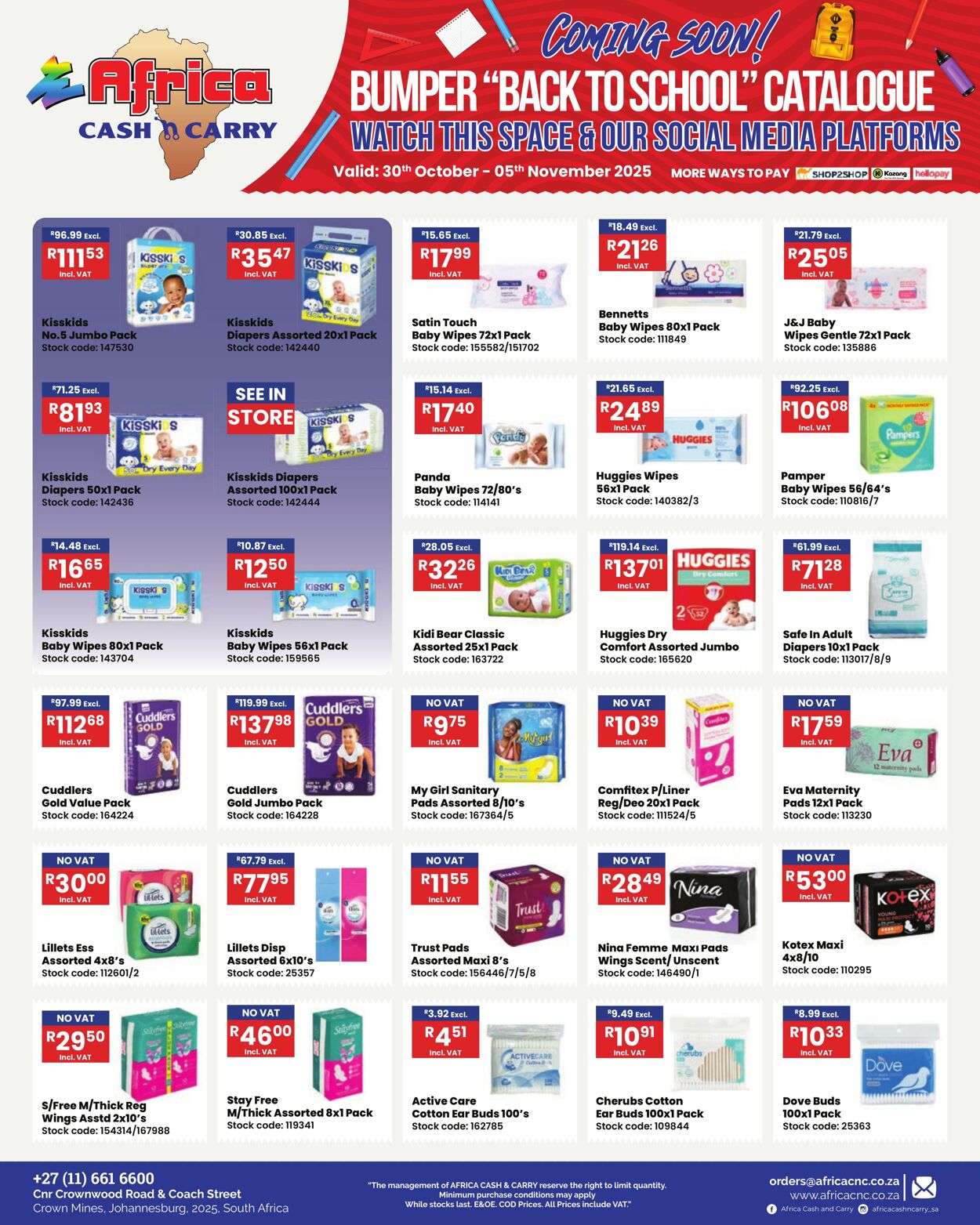 Special Africa Cash&Carry 30.10.2025 - 05.11.2025