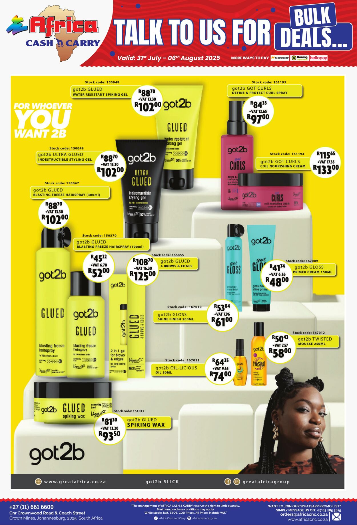 Special Africa Cash&Carry 31.07.2025 - 06.08.2025