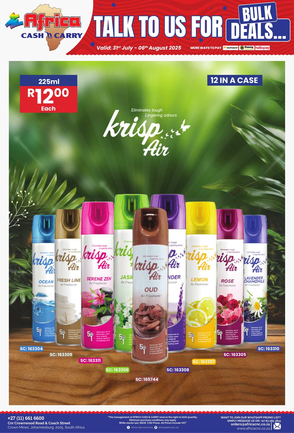 Special Africa Cash&Carry 31.07.2025 - 06.08.2025