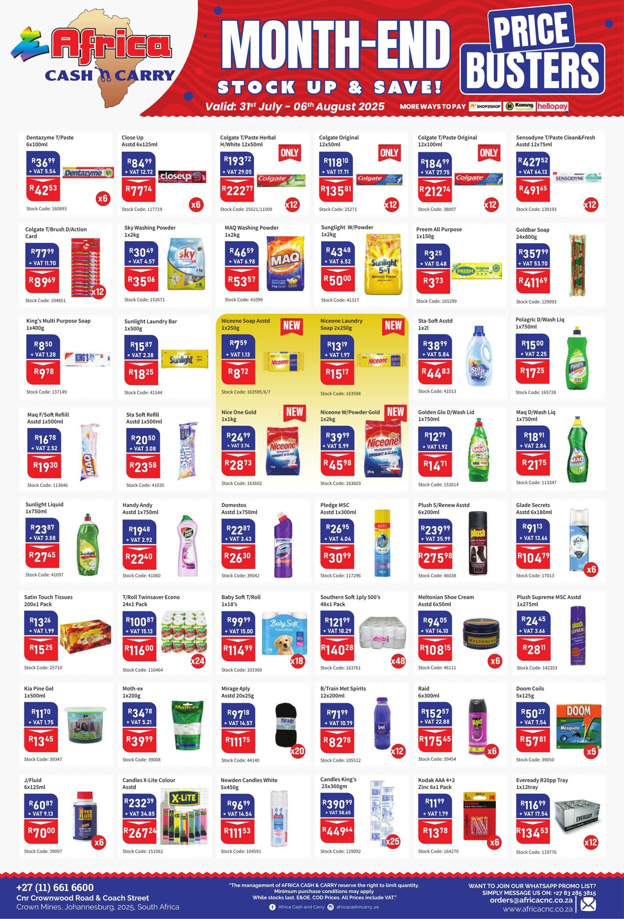 Special Africa Cash&Carry 31.07.2025 - 06.08.2025