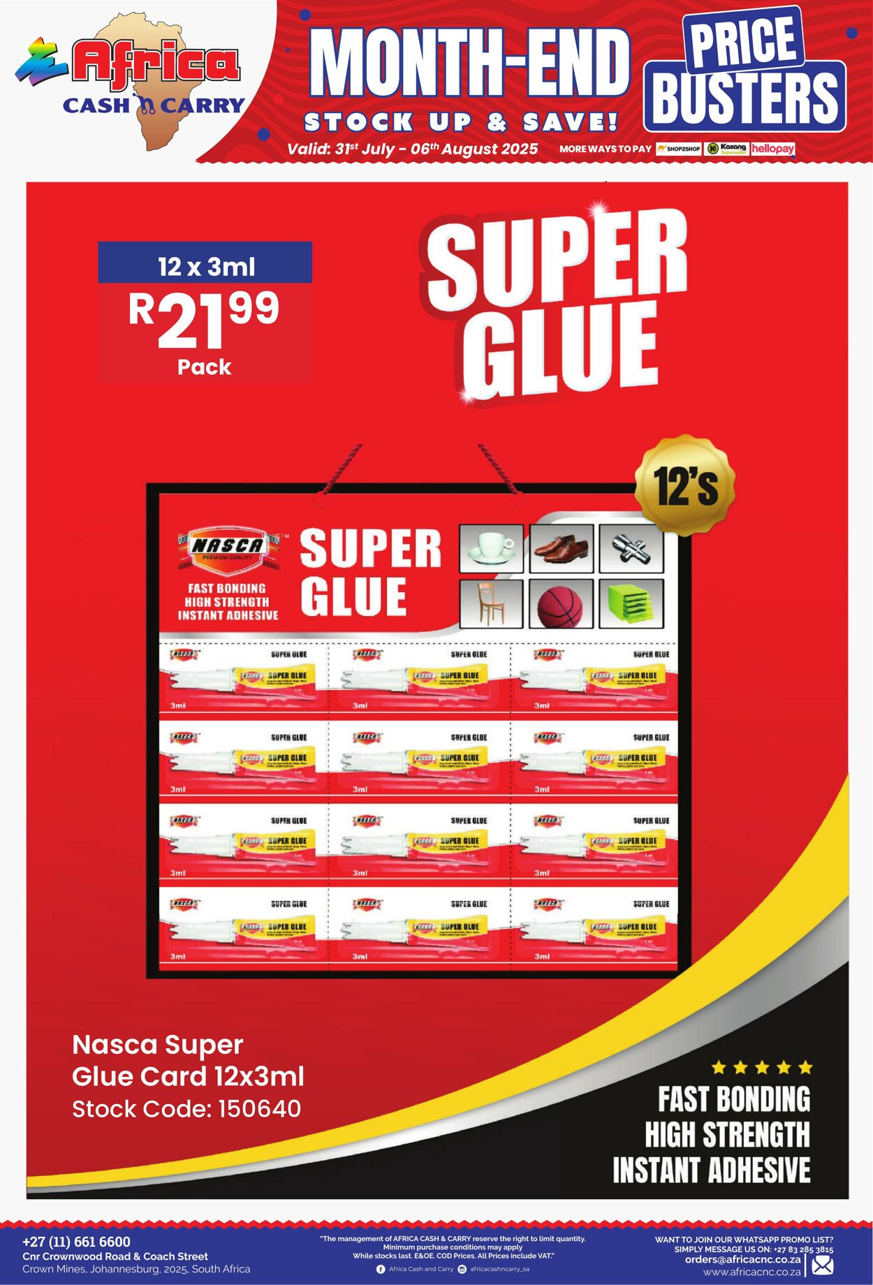 Special Africa Cash&Carry 31.07.2025 - 06.08.2025