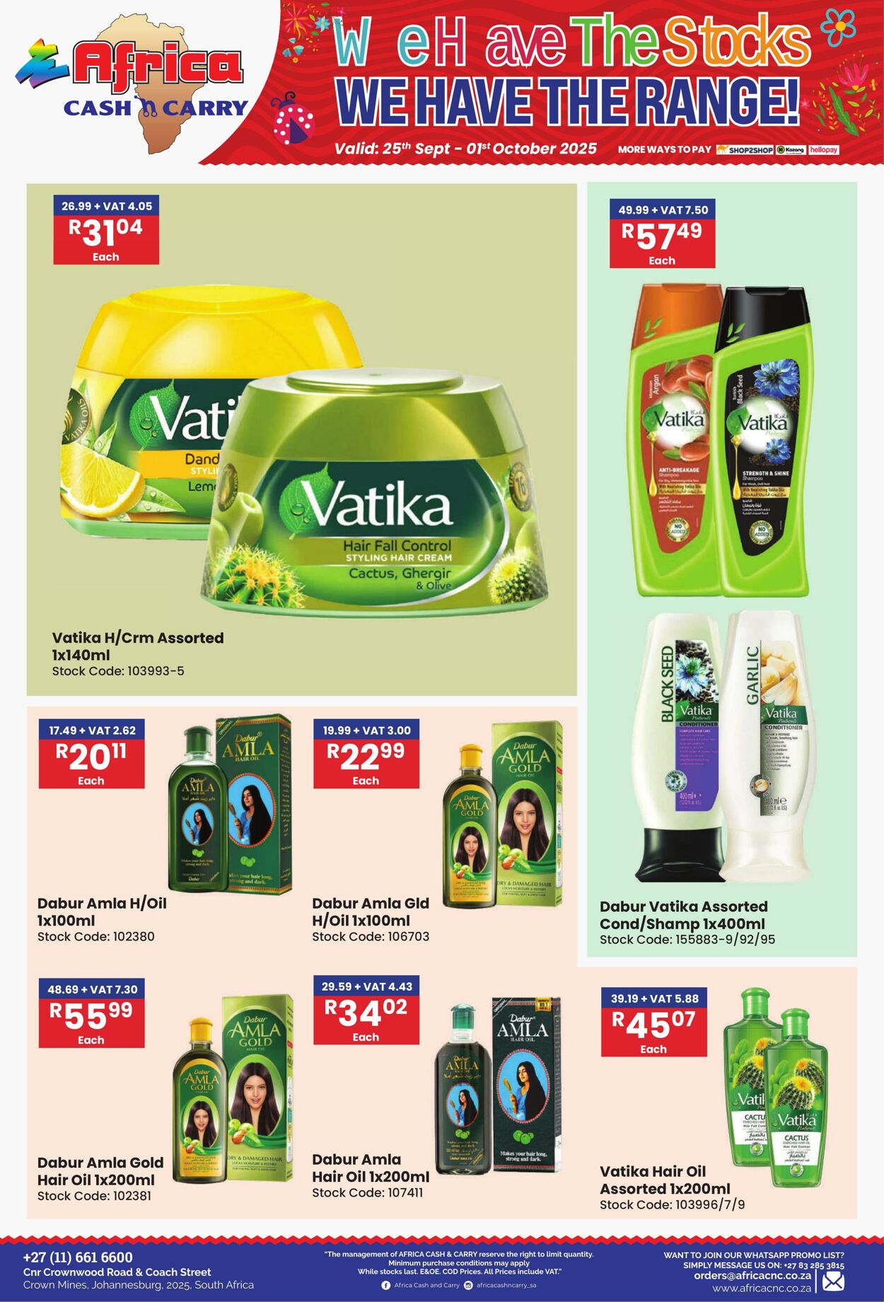 Special Africa Cash&Carry 25.09.2025 - 01.10.2025