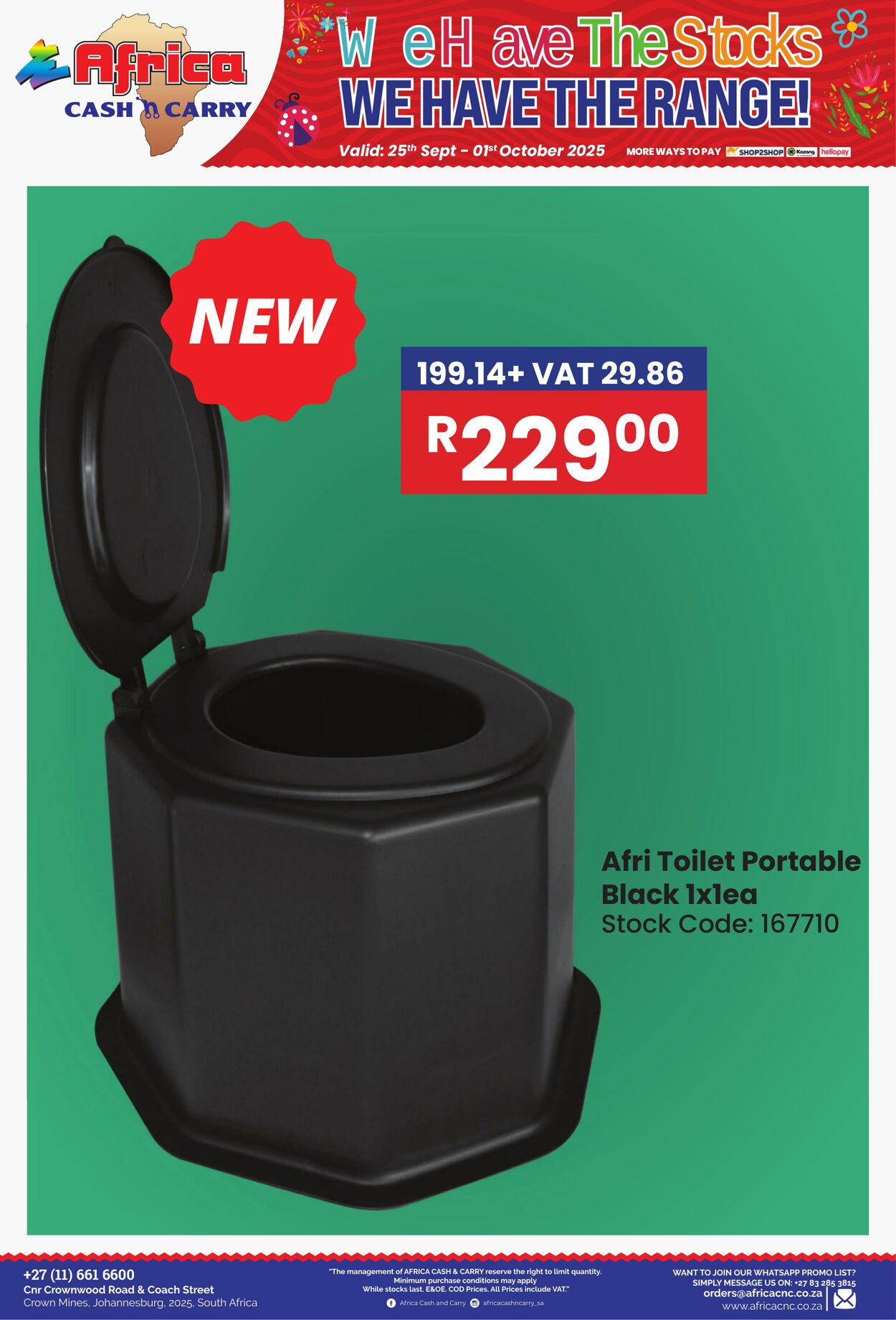 Special Africa Cash&Carry 25.09.2025 - 01.10.2025