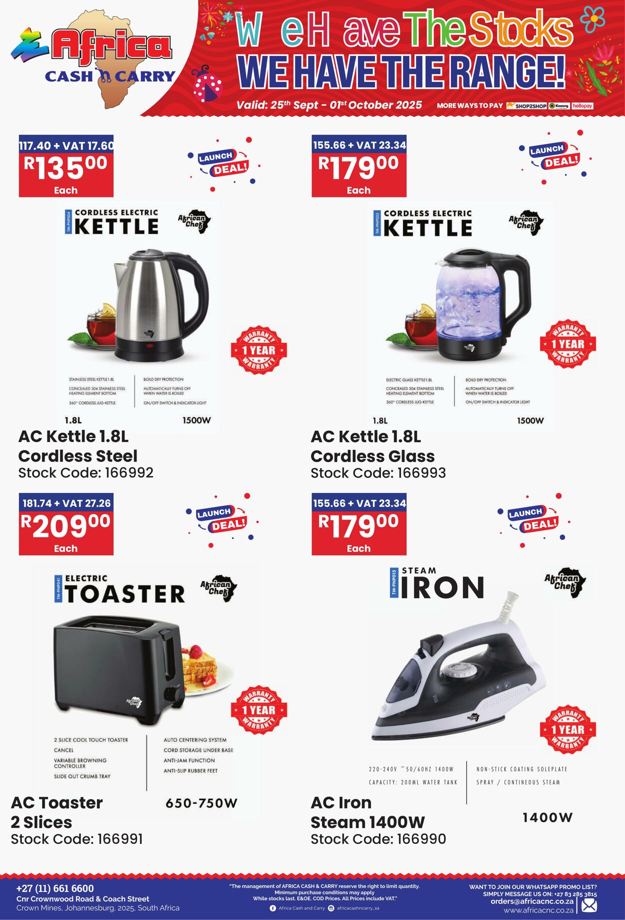 Special Africa Cash&Carry 25.09.2025 - 01.10.2025