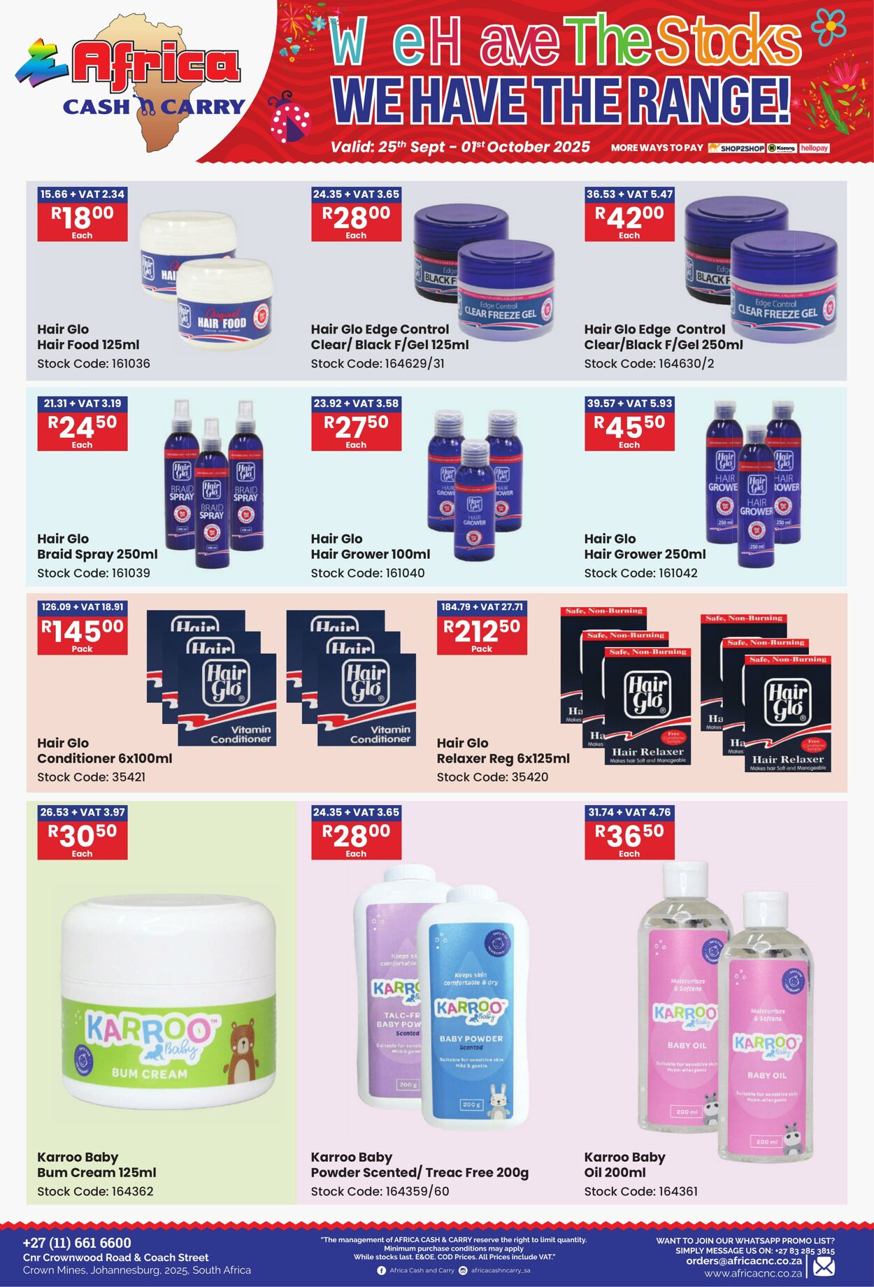 Special Africa Cash&Carry 25.09.2025 - 01.10.2025
