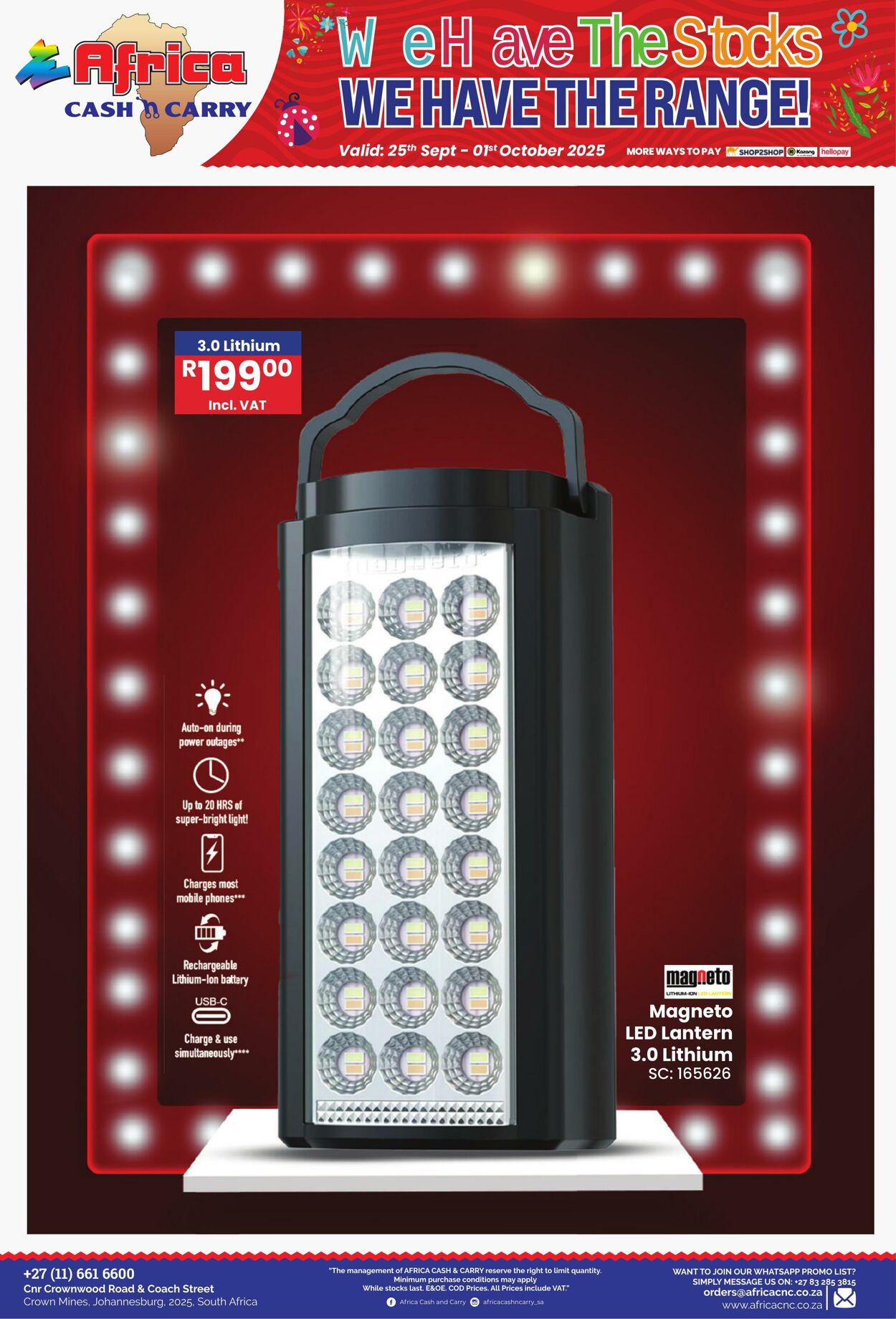 Special Africa Cash&Carry 25.09.2025 - 01.10.2025