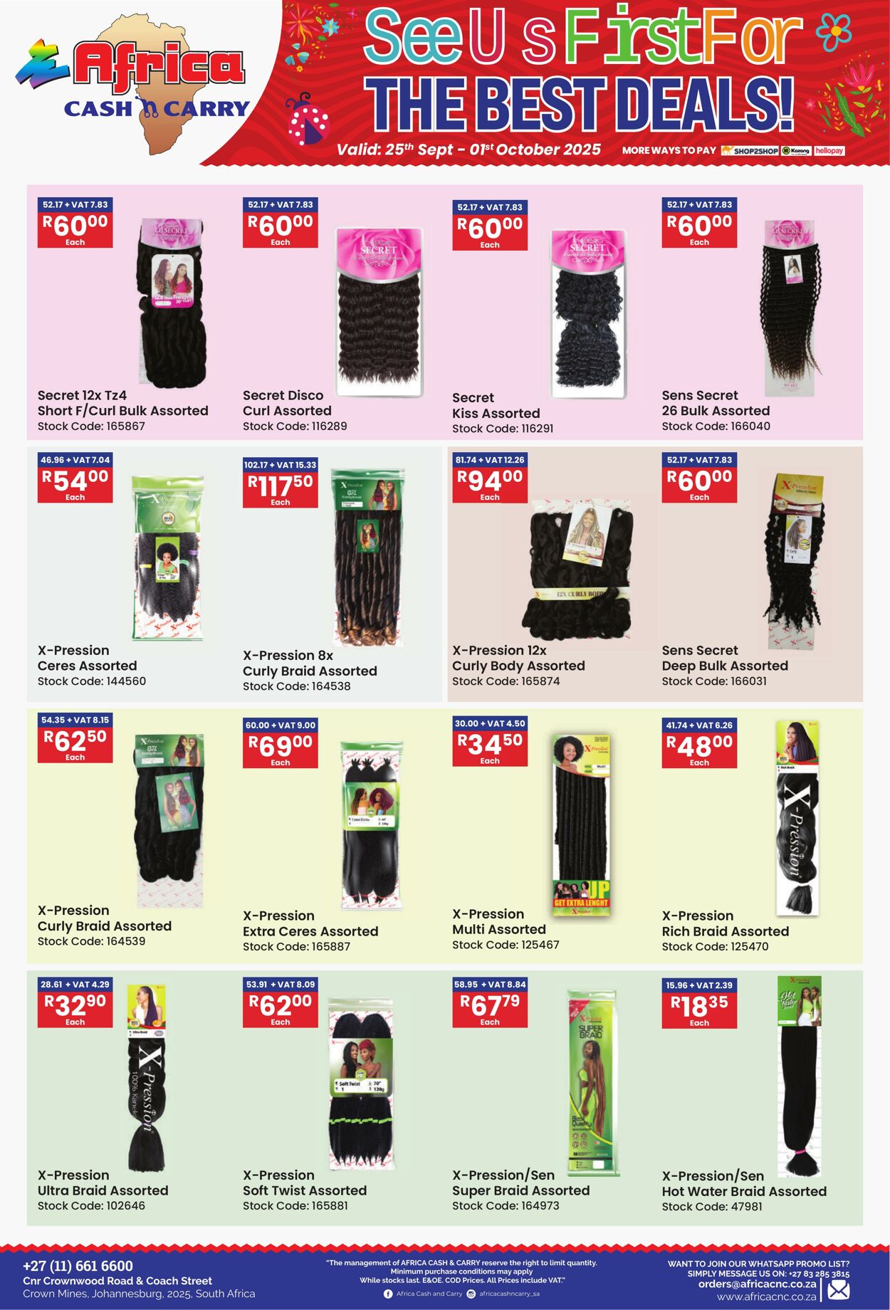 Special Africa Cash&Carry 25.09.2025 - 01.10.2025