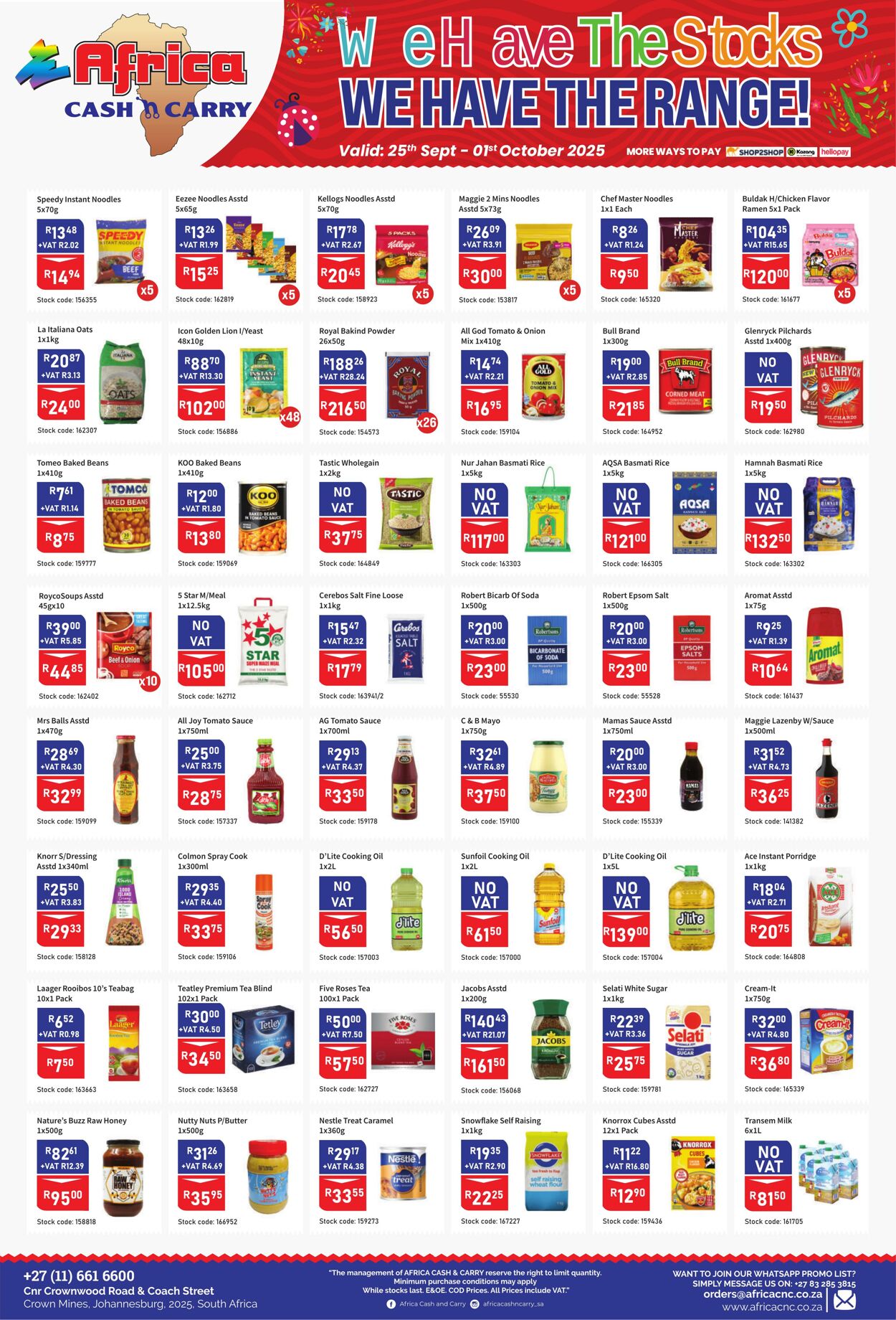 Special Africa Cash&Carry 25.09.2025 - 01.10.2025