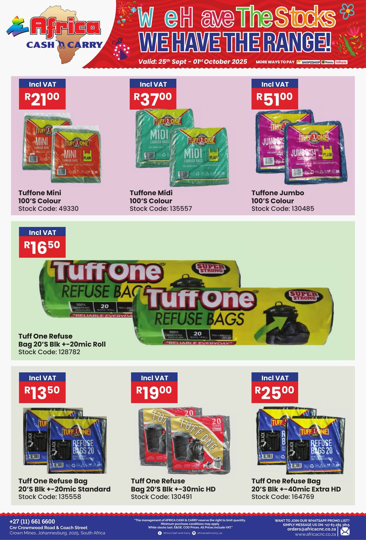 Special Africa Cash&Carry 25.09.2025 - 01.10.2025