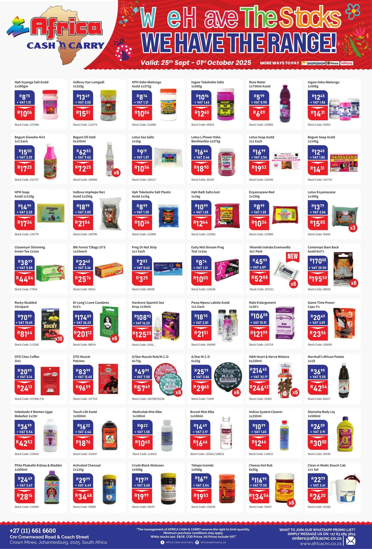 Special Africa Cash&Carry 25.09.2025 - 01.10.2025