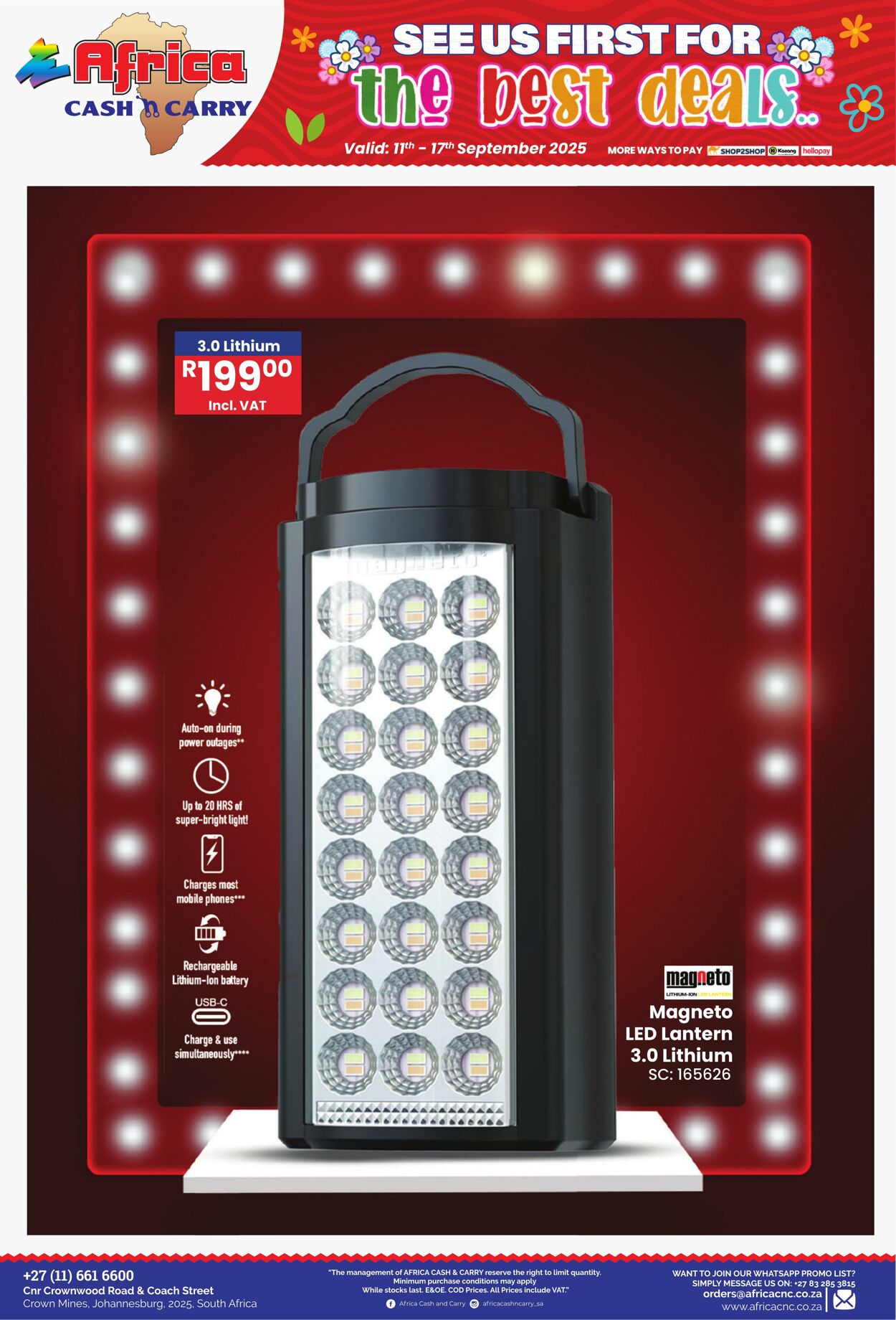 Special Africa Cash&Carry 11.09.2025 - 17.09.2025