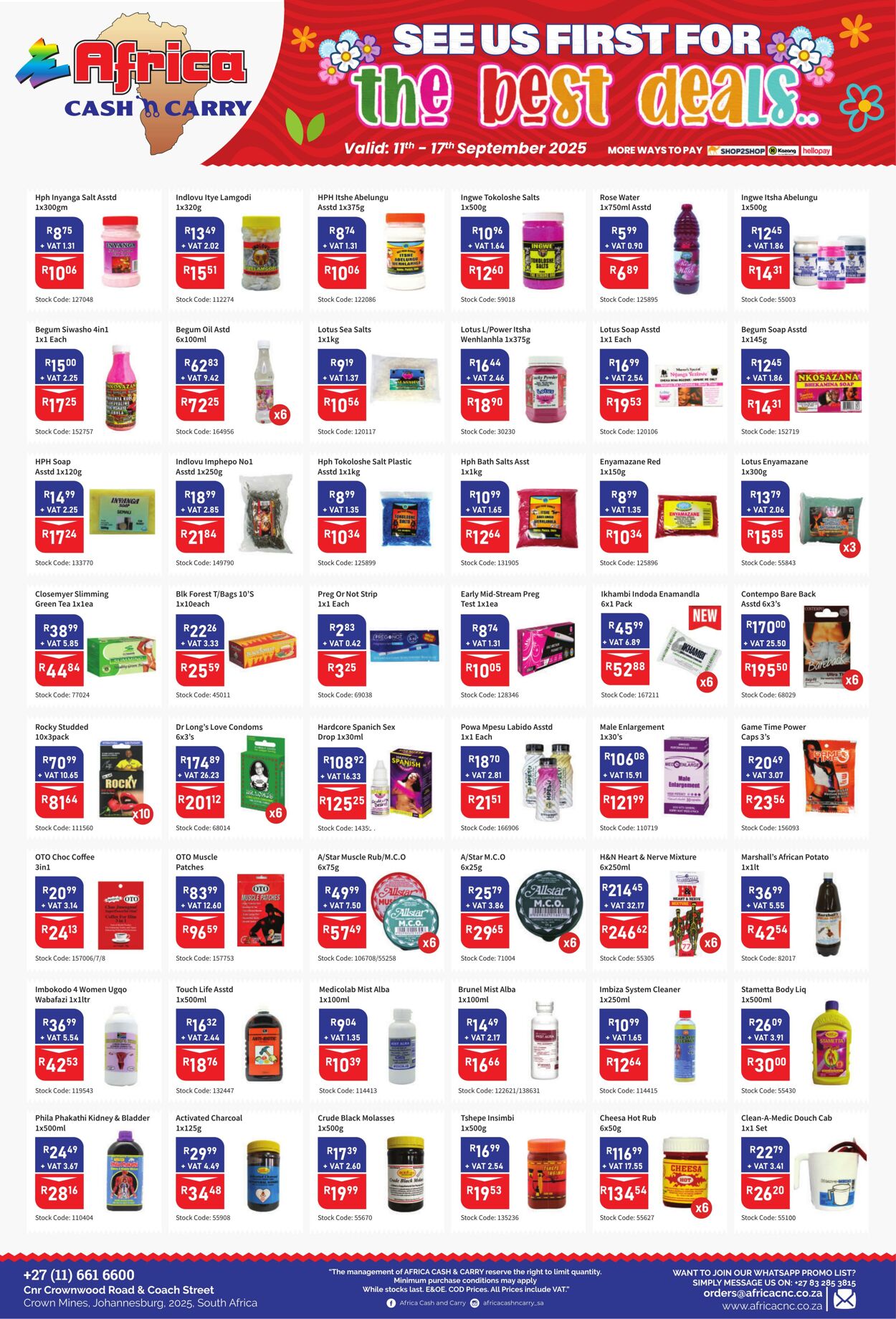 Special Africa Cash&Carry 11.09.2025 - 17.09.2025
