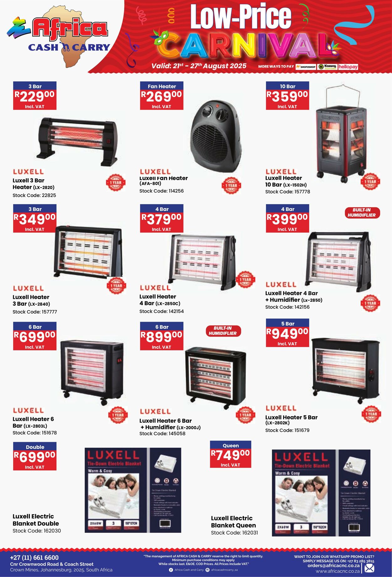Special Africa Cash&Carry 21.08.2025 - 27.08.2025