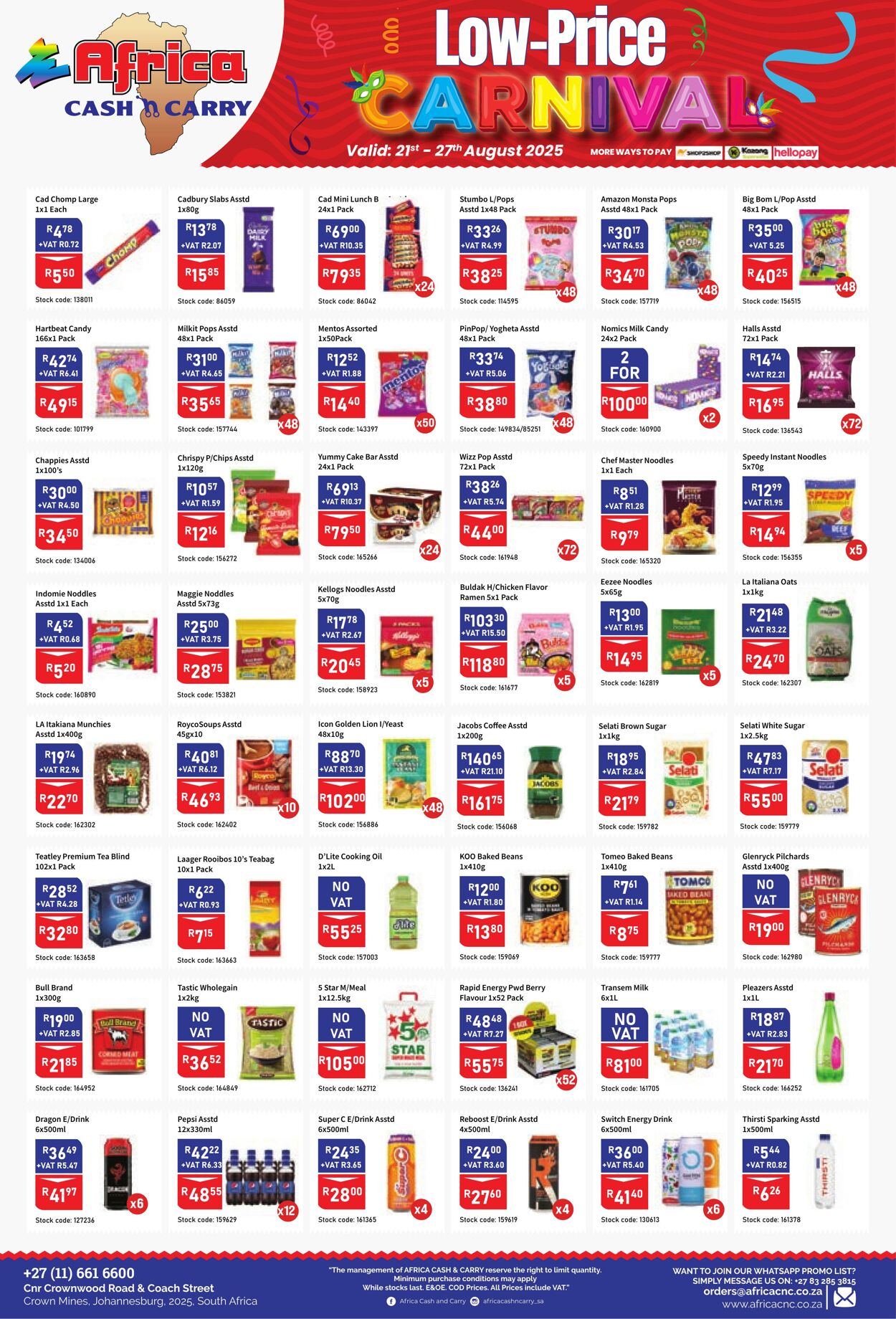 Special Africa Cash&Carry 21.08.2025 - 27.08.2025