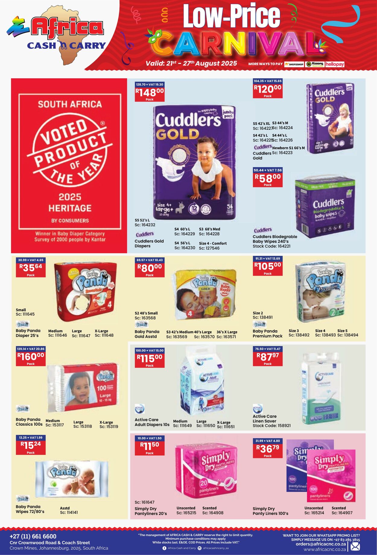 Special Africa Cash&Carry 21.08.2025 - 27.08.2025