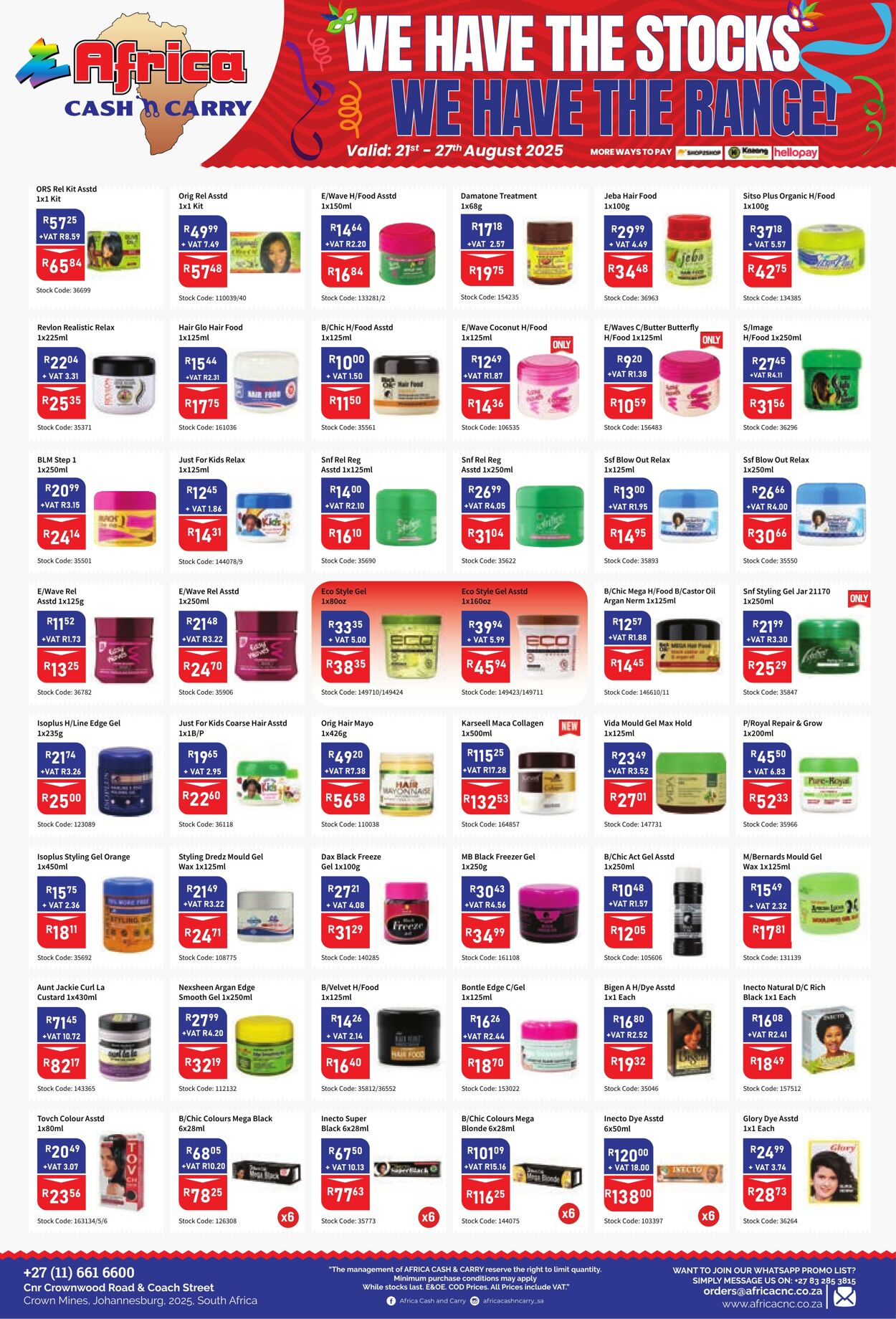 Special Africa Cash&Carry 21.08.2025 - 27.08.2025