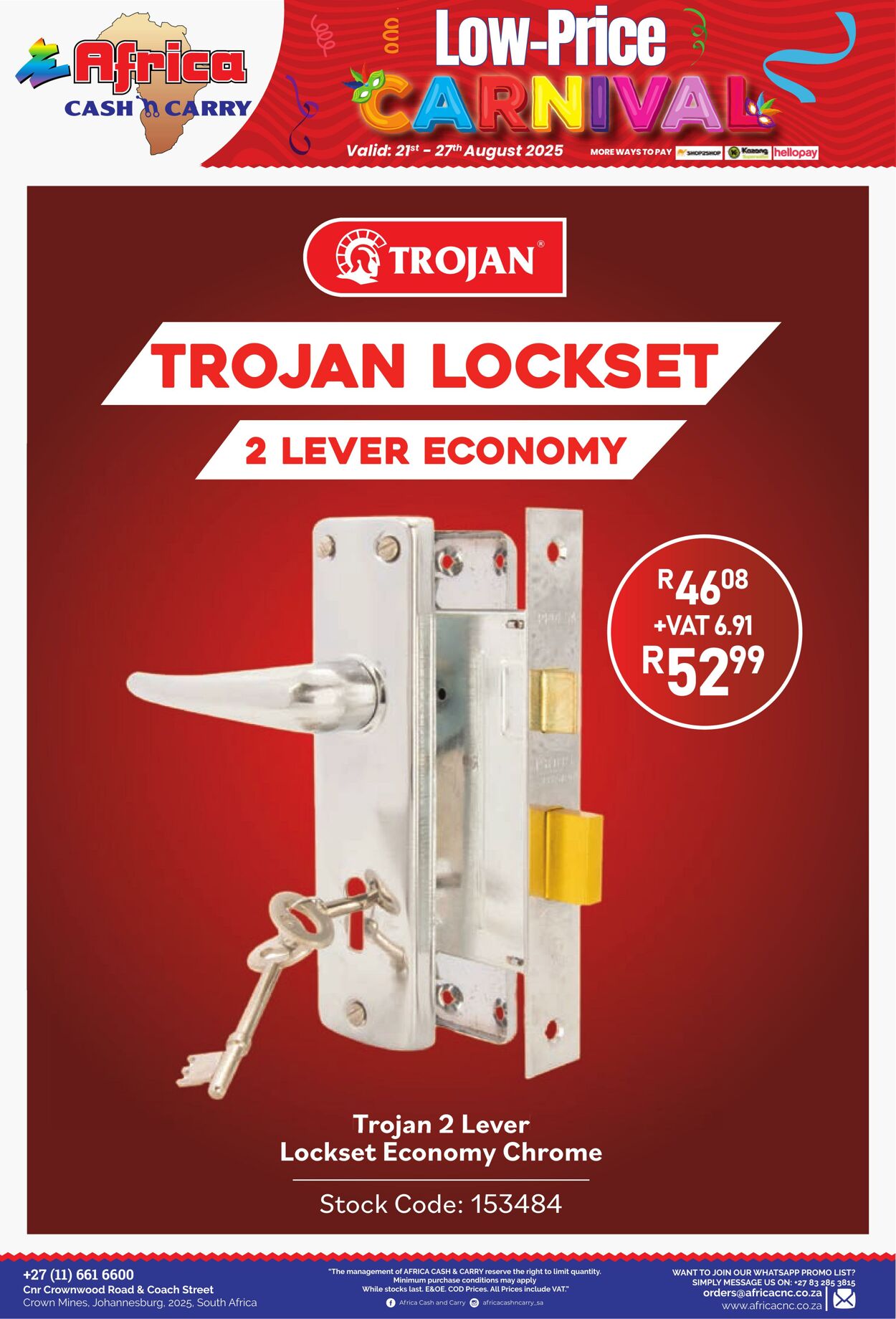 Special Africa Cash&Carry 21.08.2025 - 27.08.2025