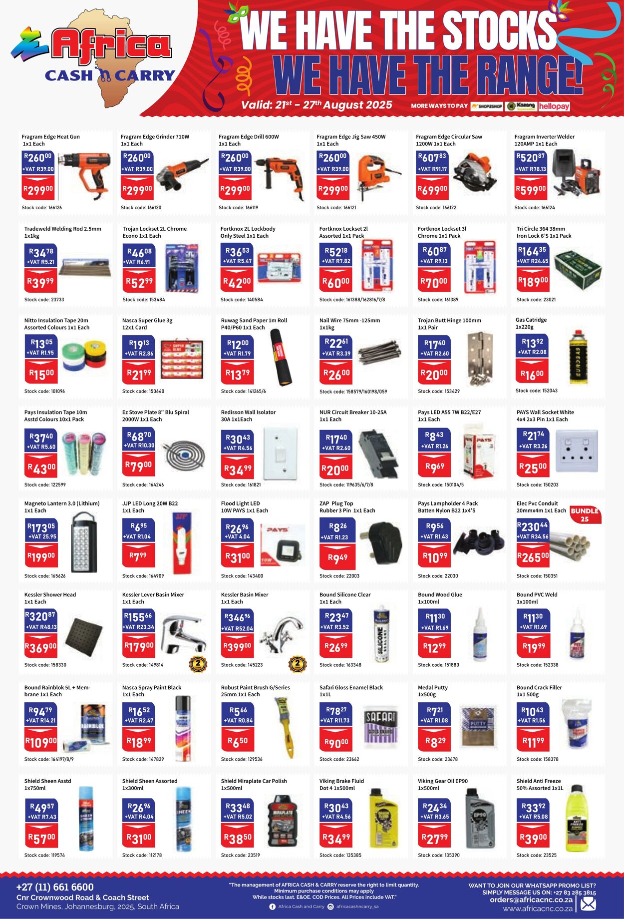Special Africa Cash&Carry 21.08.2025 - 27.08.2025