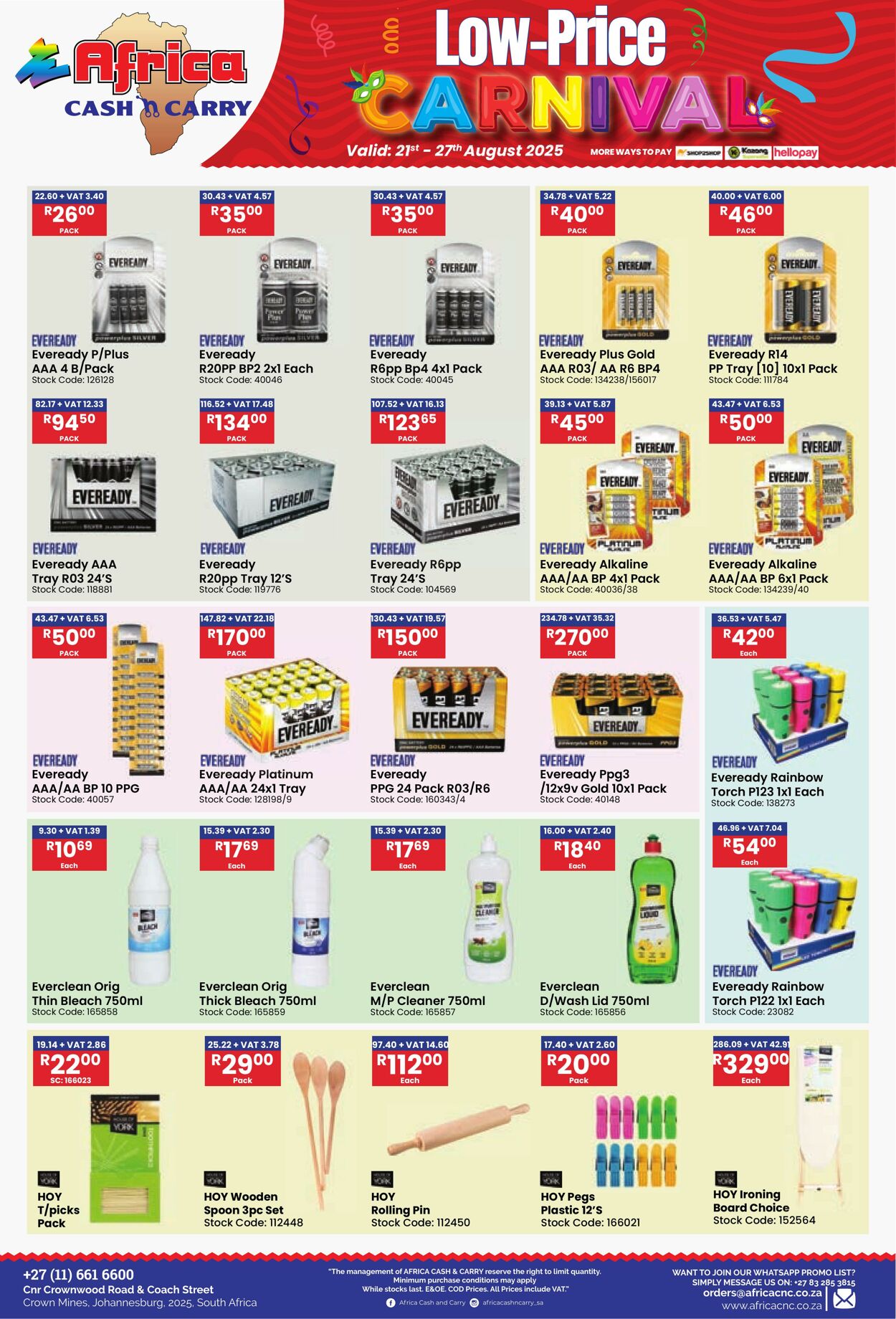 Special Africa Cash&Carry 21.08.2025 - 27.08.2025