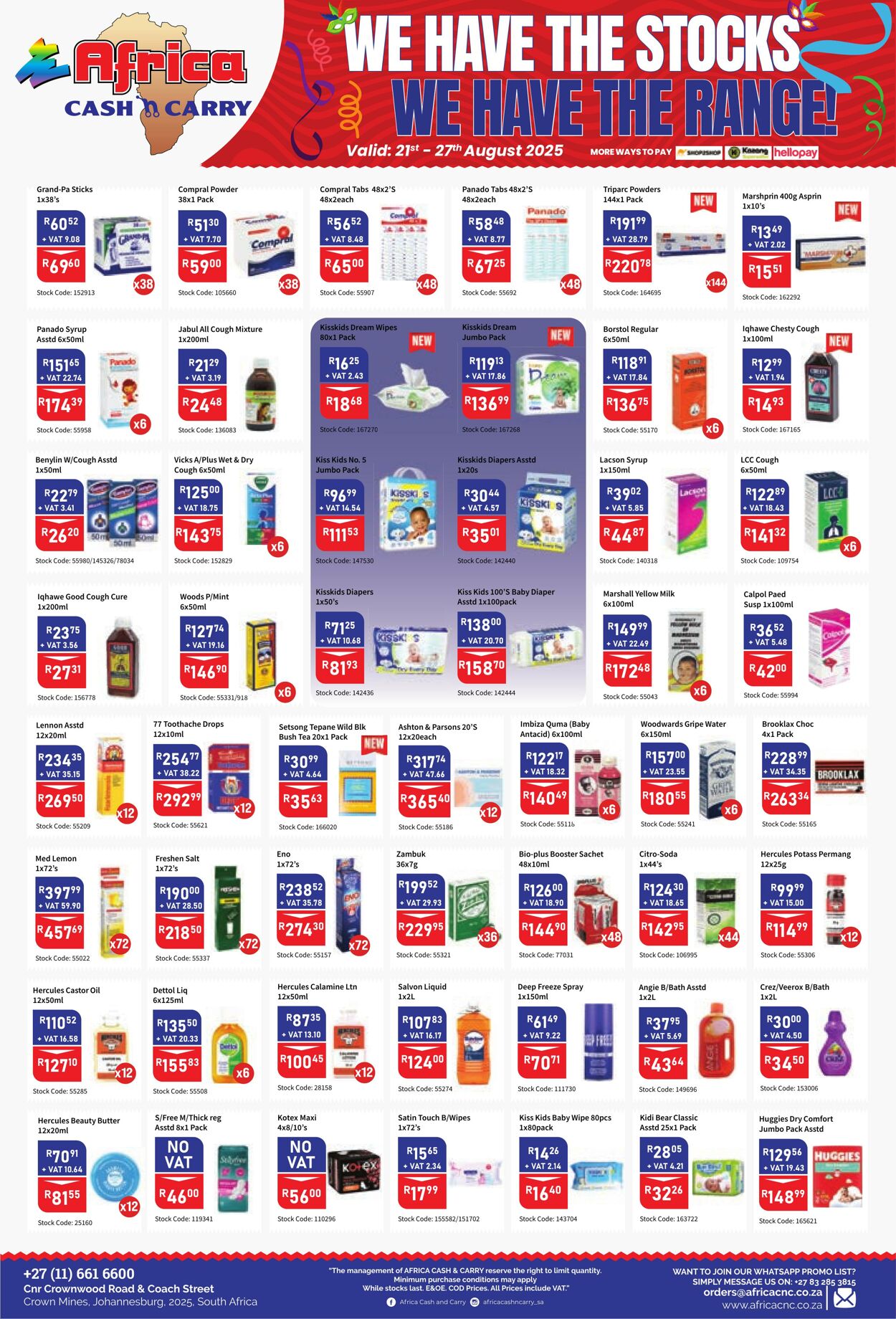 Special Africa Cash&Carry 21.08.2025 - 27.08.2025