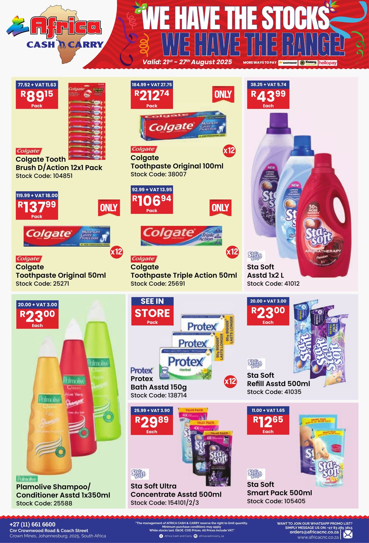 Special Africa Cash&Carry 21.08.2025 - 27.08.2025