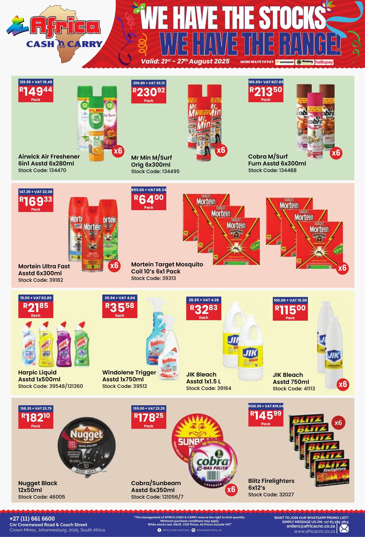 Special Africa Cash&Carry 21.08.2025 - 27.08.2025