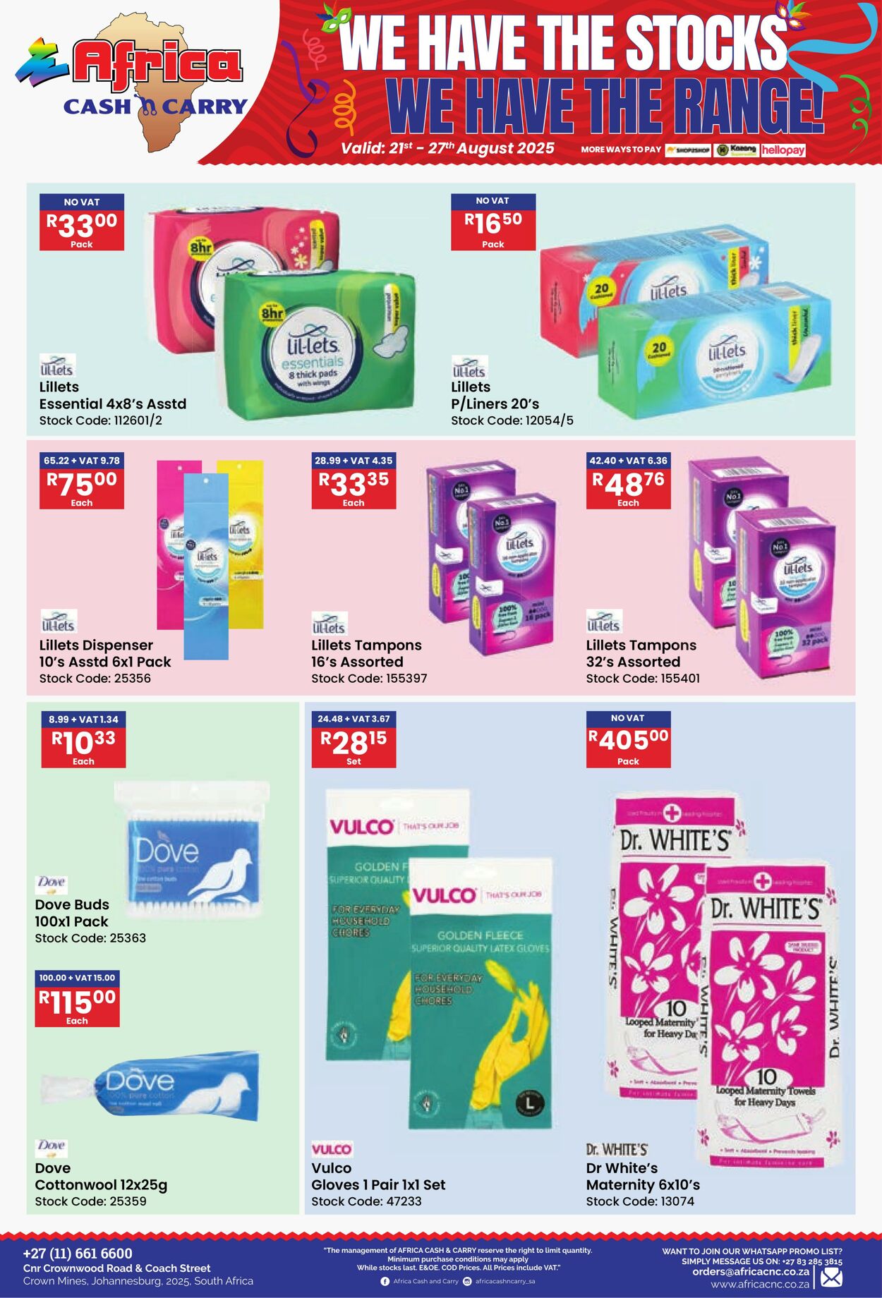 Special Africa Cash&Carry 21.08.2025 - 27.08.2025