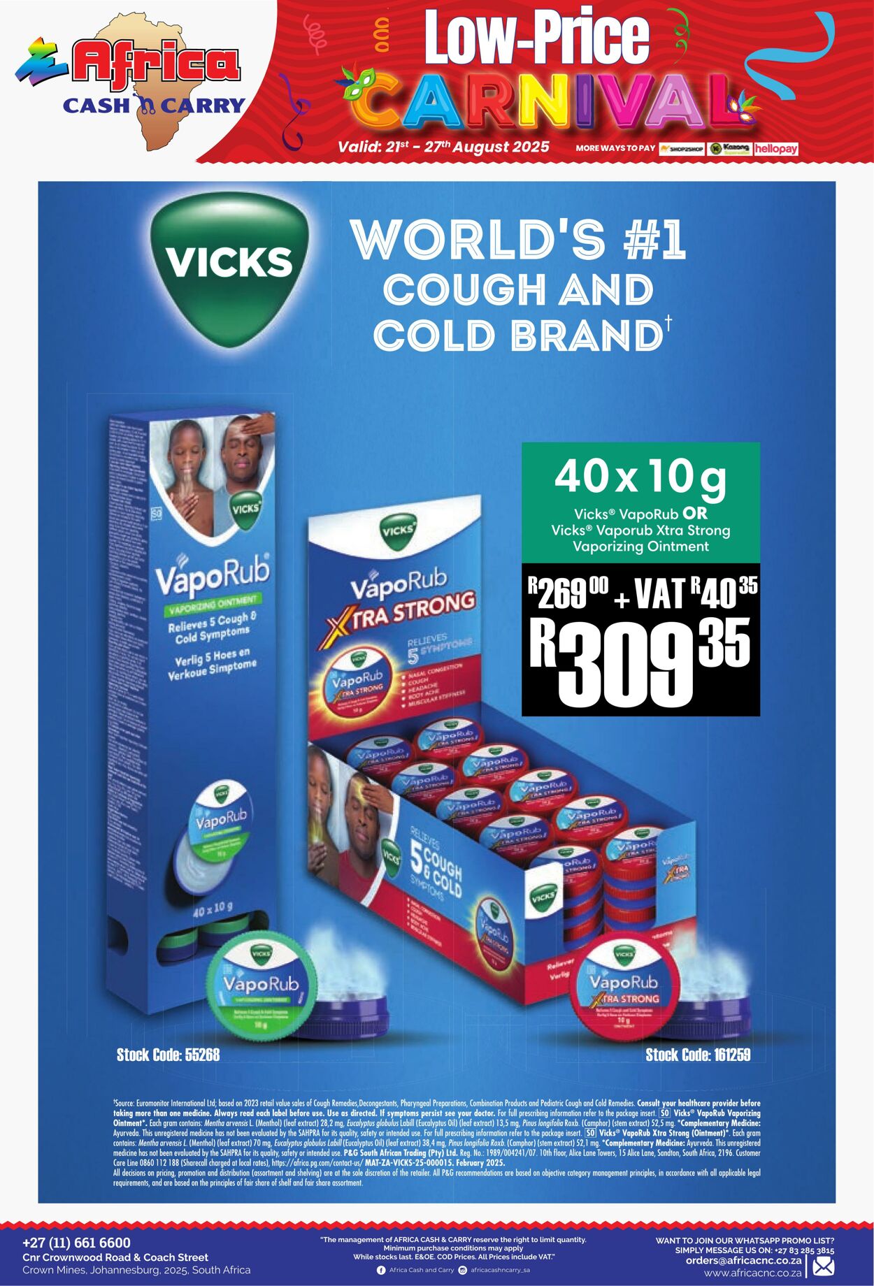 Special Africa Cash&Carry 21.08.2025 - 27.08.2025