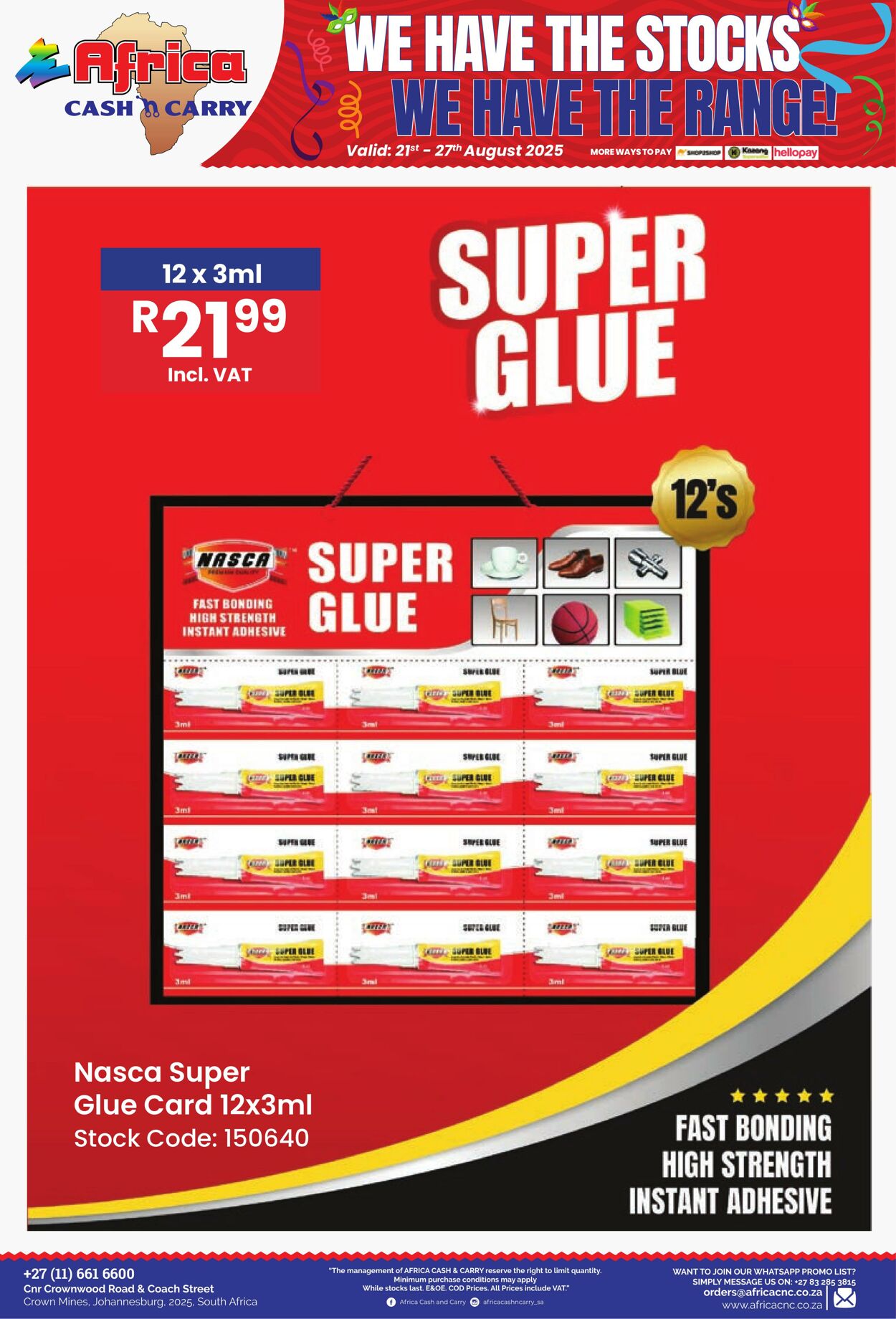 Special Africa Cash&Carry 21.08.2025 - 27.08.2025