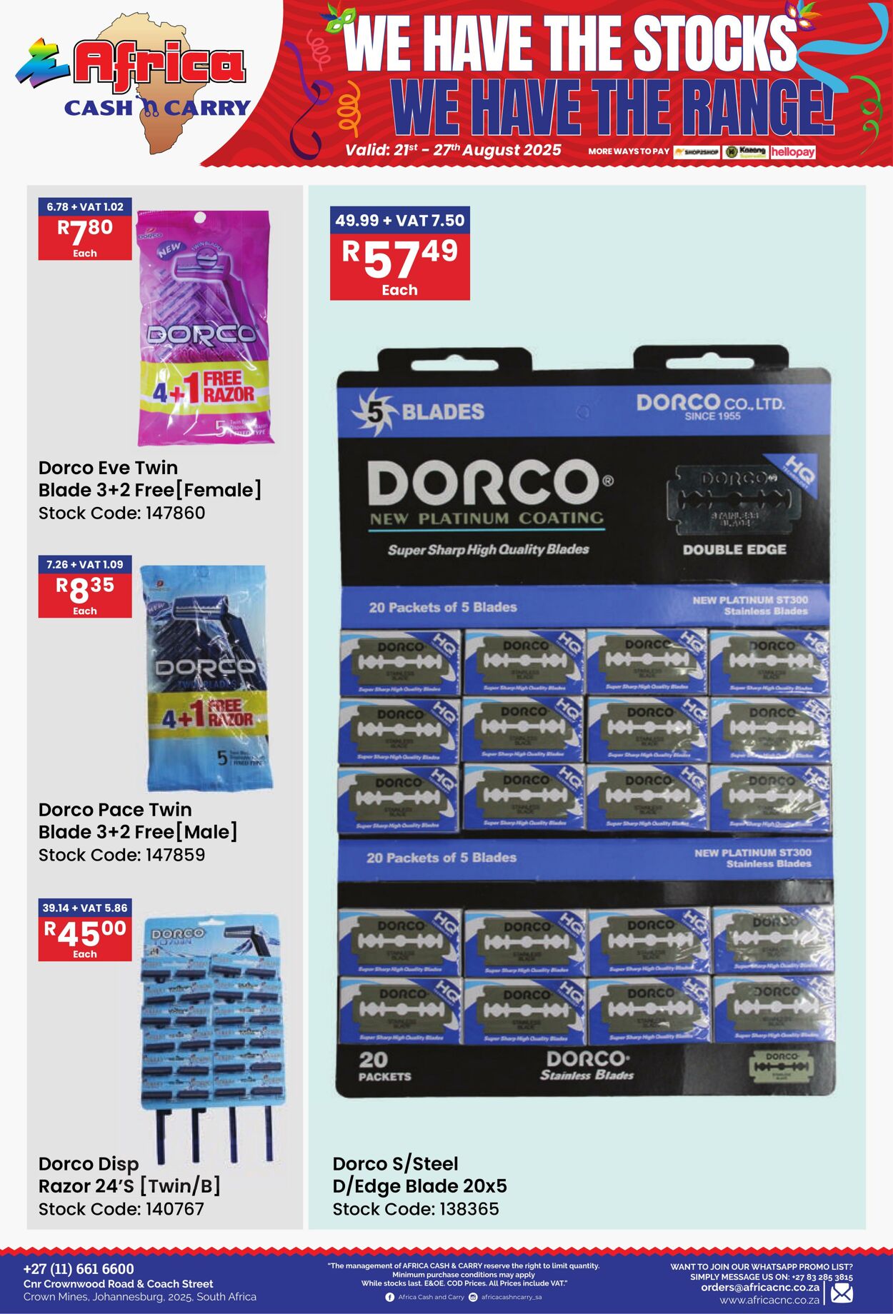 Special Africa Cash&Carry 21.08.2025 - 27.08.2025