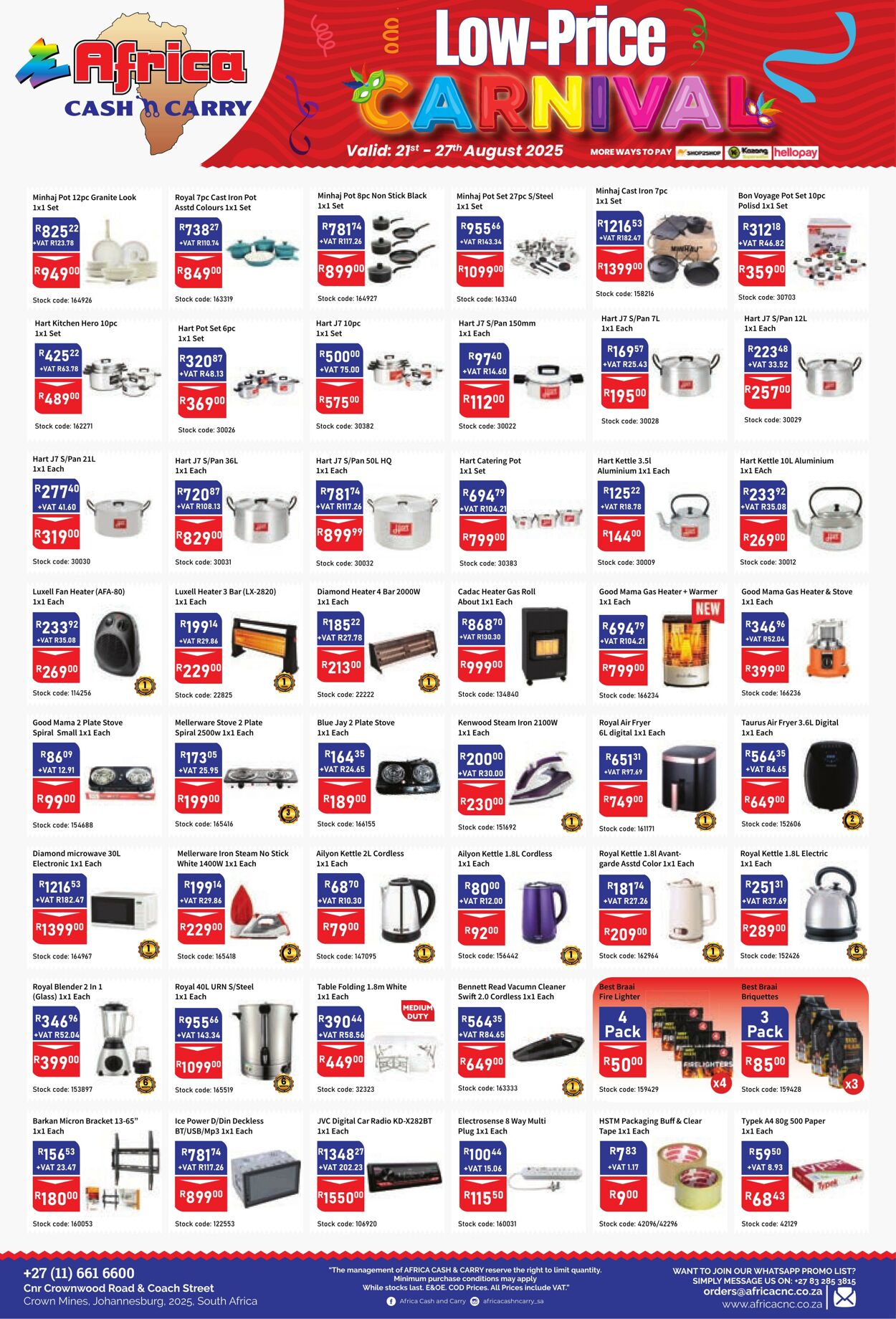 Special Africa Cash&Carry 21.08.2025 - 27.08.2025