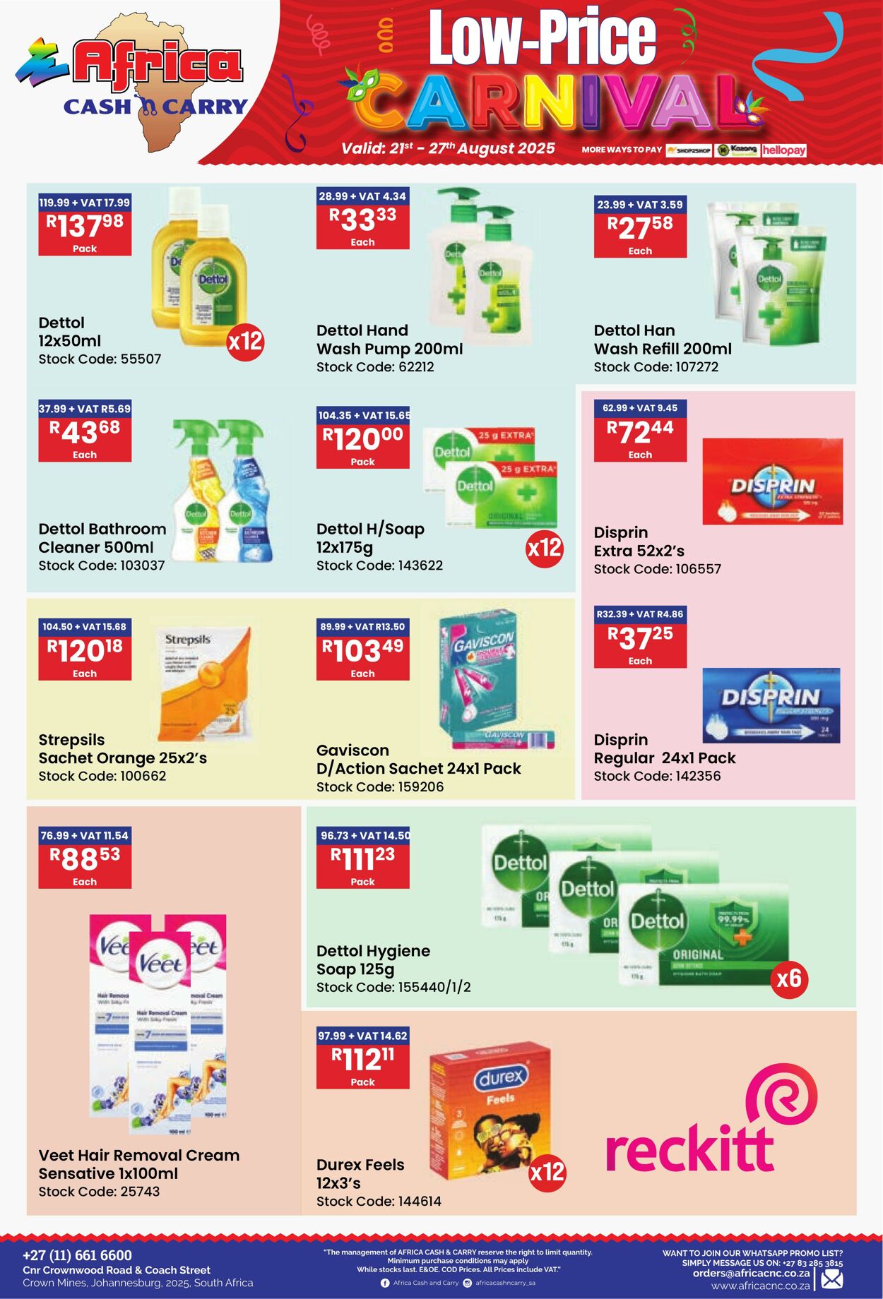 Special Africa Cash&Carry 21.08.2025 - 27.08.2025