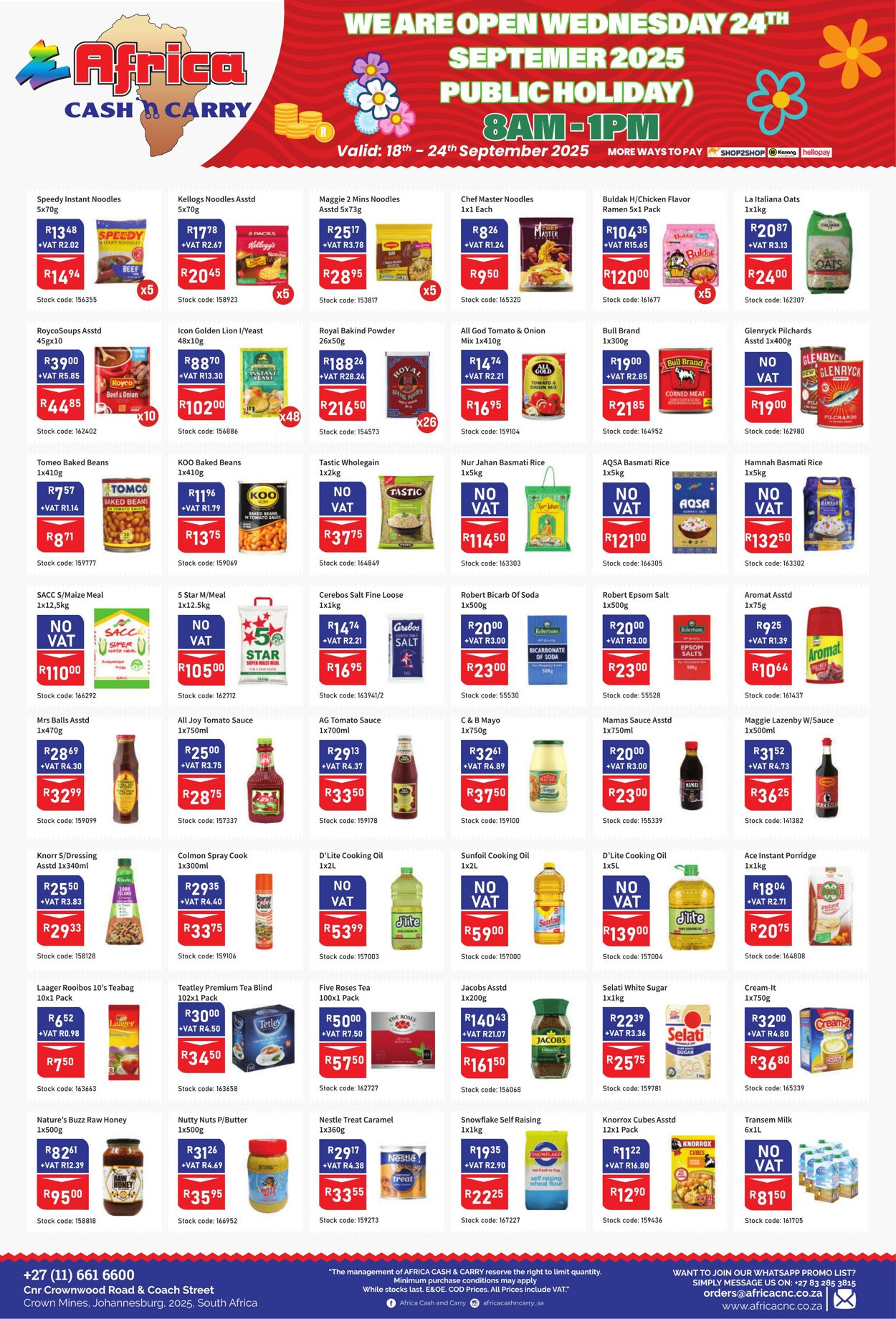 Special Africa Cash&Carry 18.09.2025 - 24.09.2025
