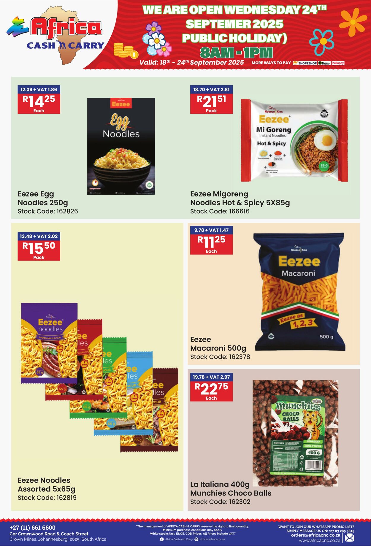 Special Africa Cash&Carry 18.09.2025 - 24.09.2025