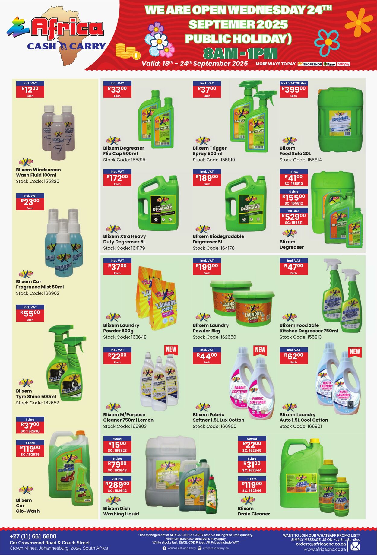 Special Africa Cash&Carry 18.09.2025 - 24.09.2025