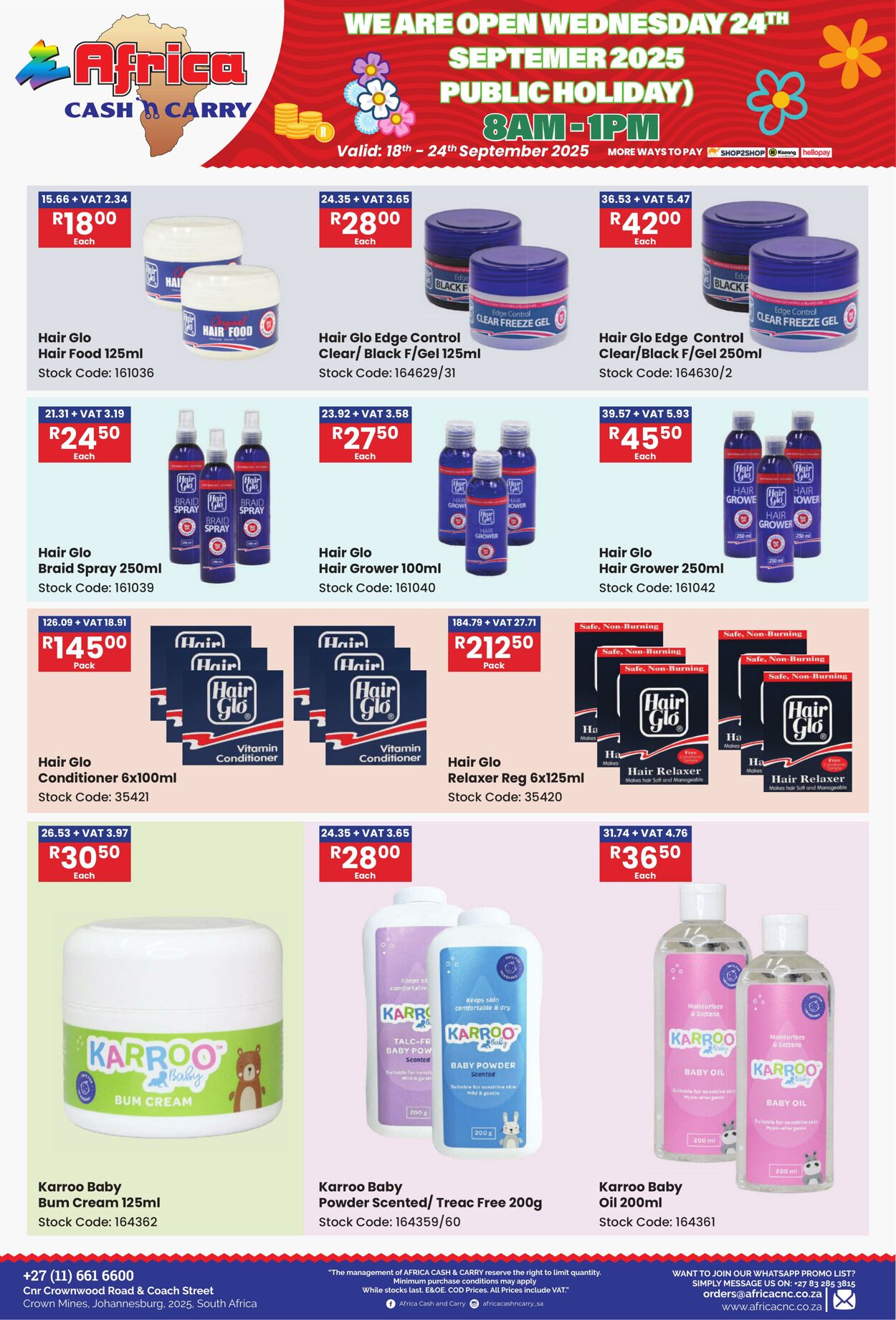 Special Africa Cash&Carry 18.09.2025 - 24.09.2025