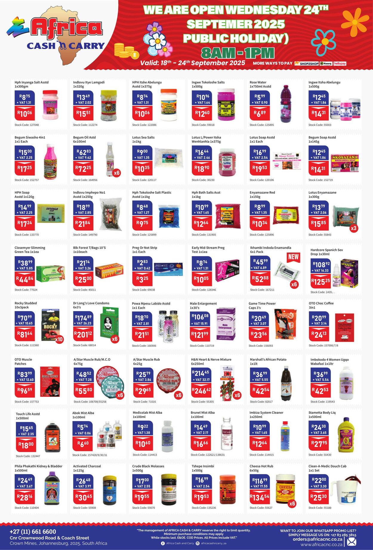 Special Africa Cash&Carry 18.09.2025 - 24.09.2025