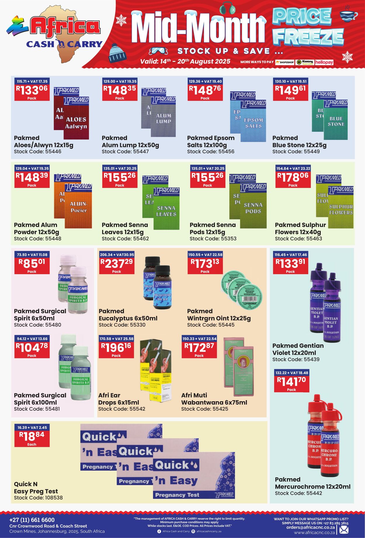 Special Africa Cash&Carry 14.08.2025 - 20.08.2025