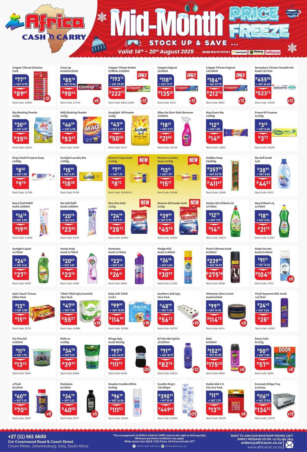 Special Africa Cash&Carry 14.08.2025 - 20.08.2025