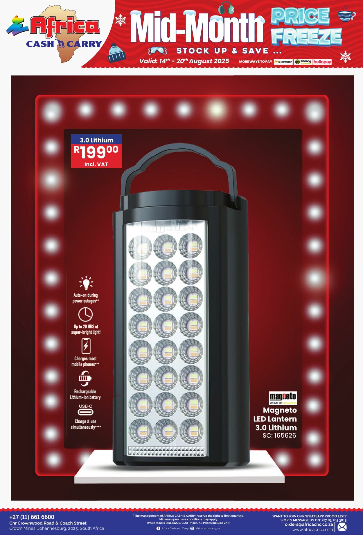 Special Africa Cash&Carry 14.08.2025 - 20.08.2025